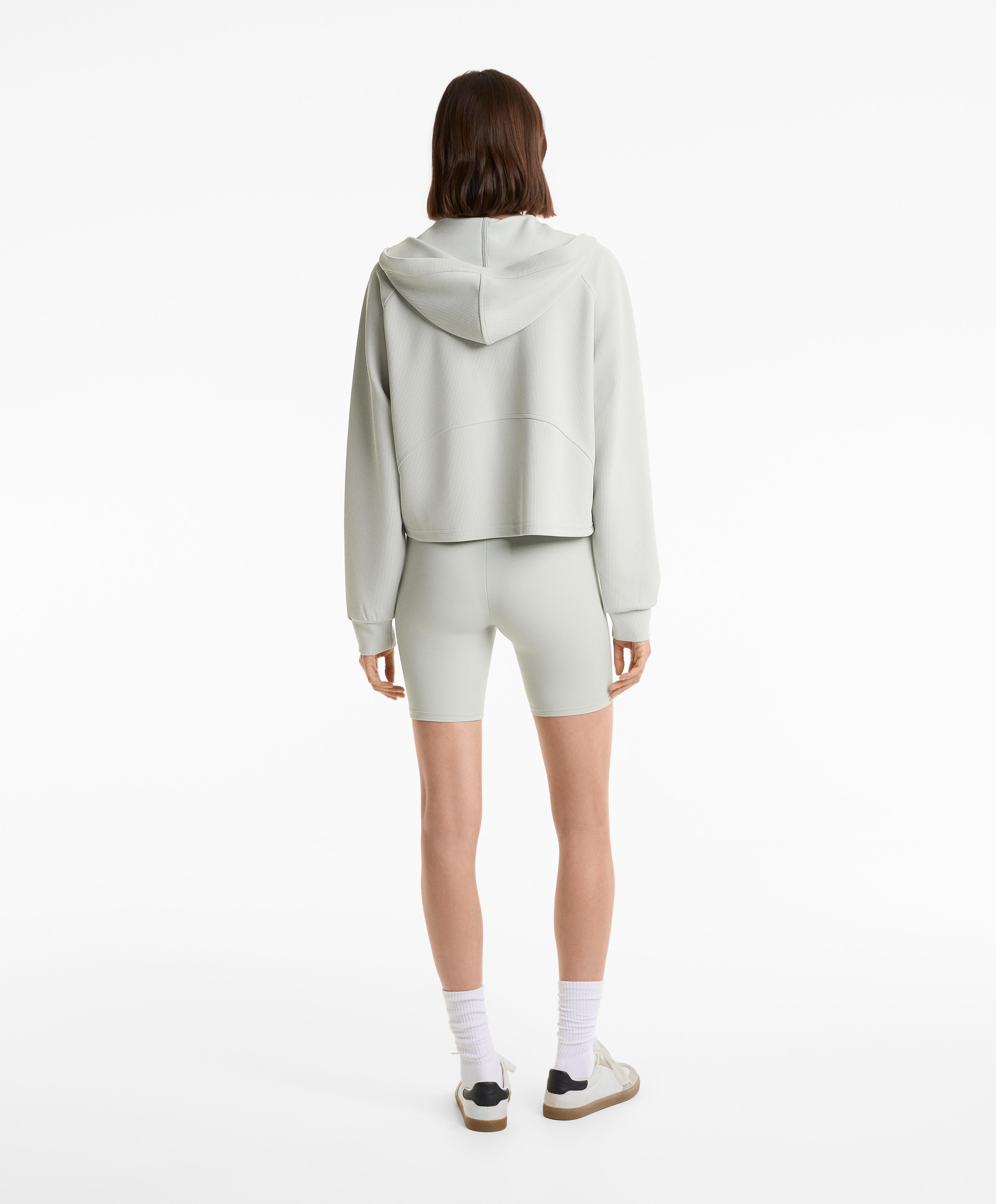 29% MODAL RIB HOODED JACKET