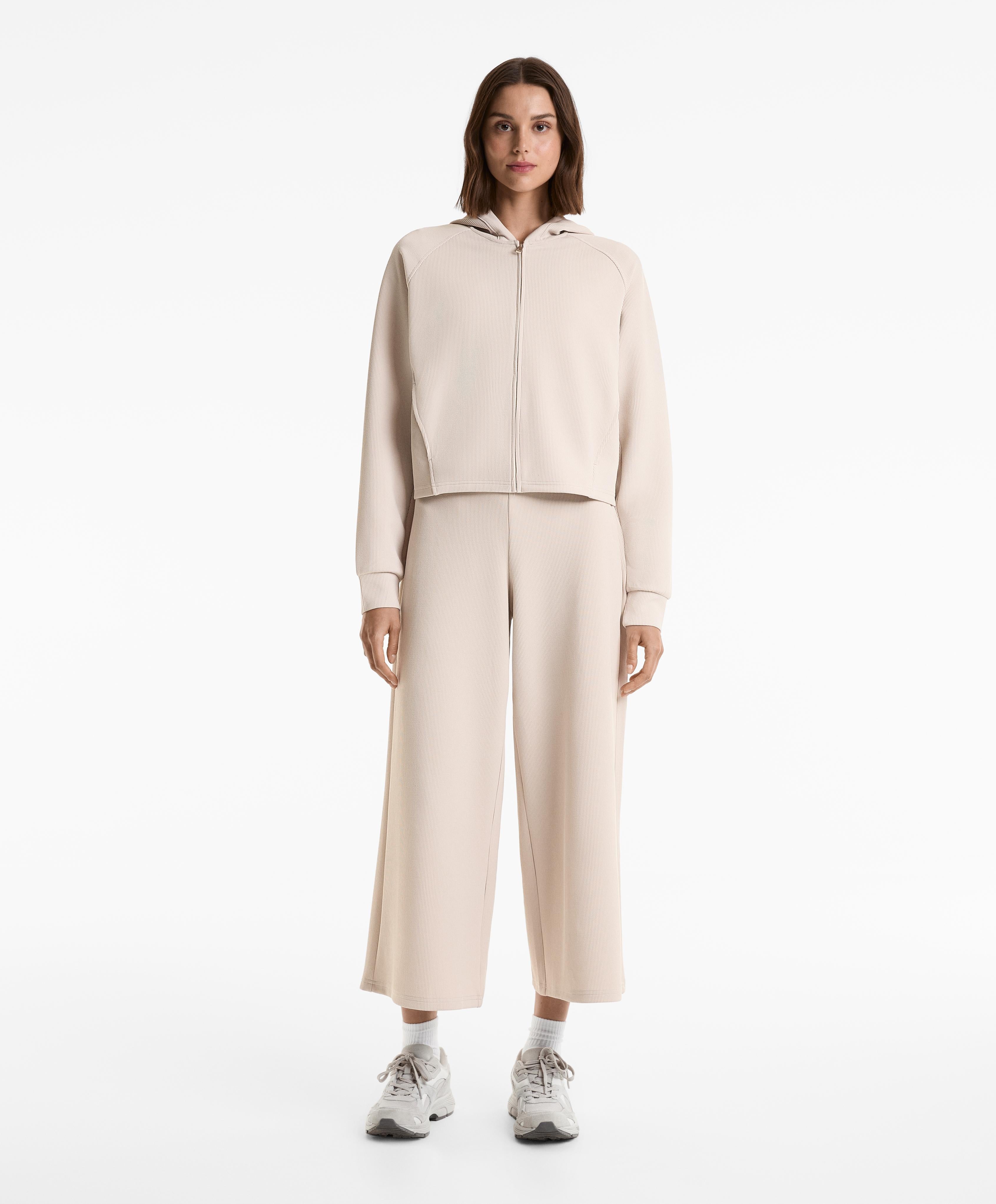 29% MODAL RIB HOODED JACKET