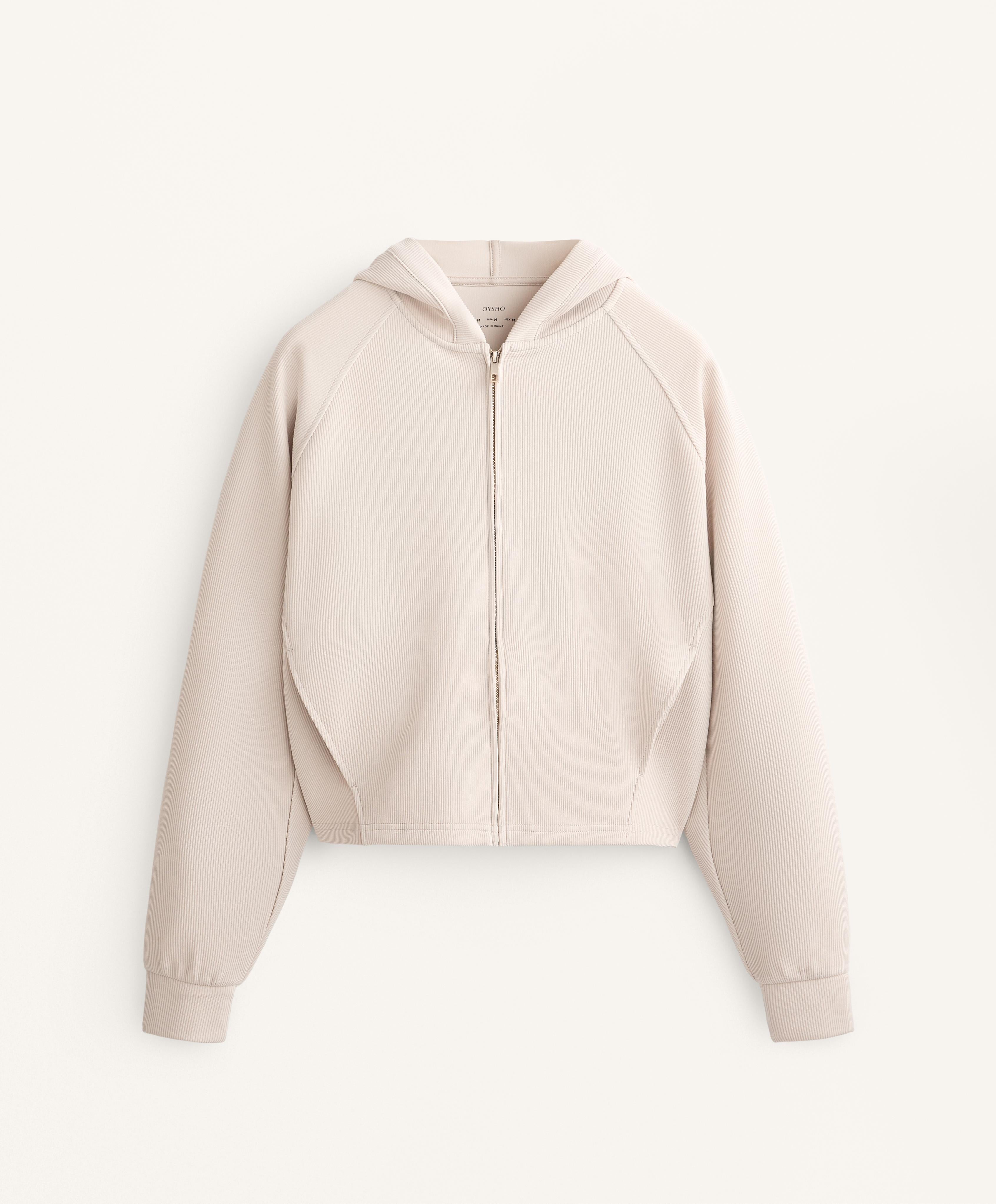 29% MODAL RIB HOODED JACKET