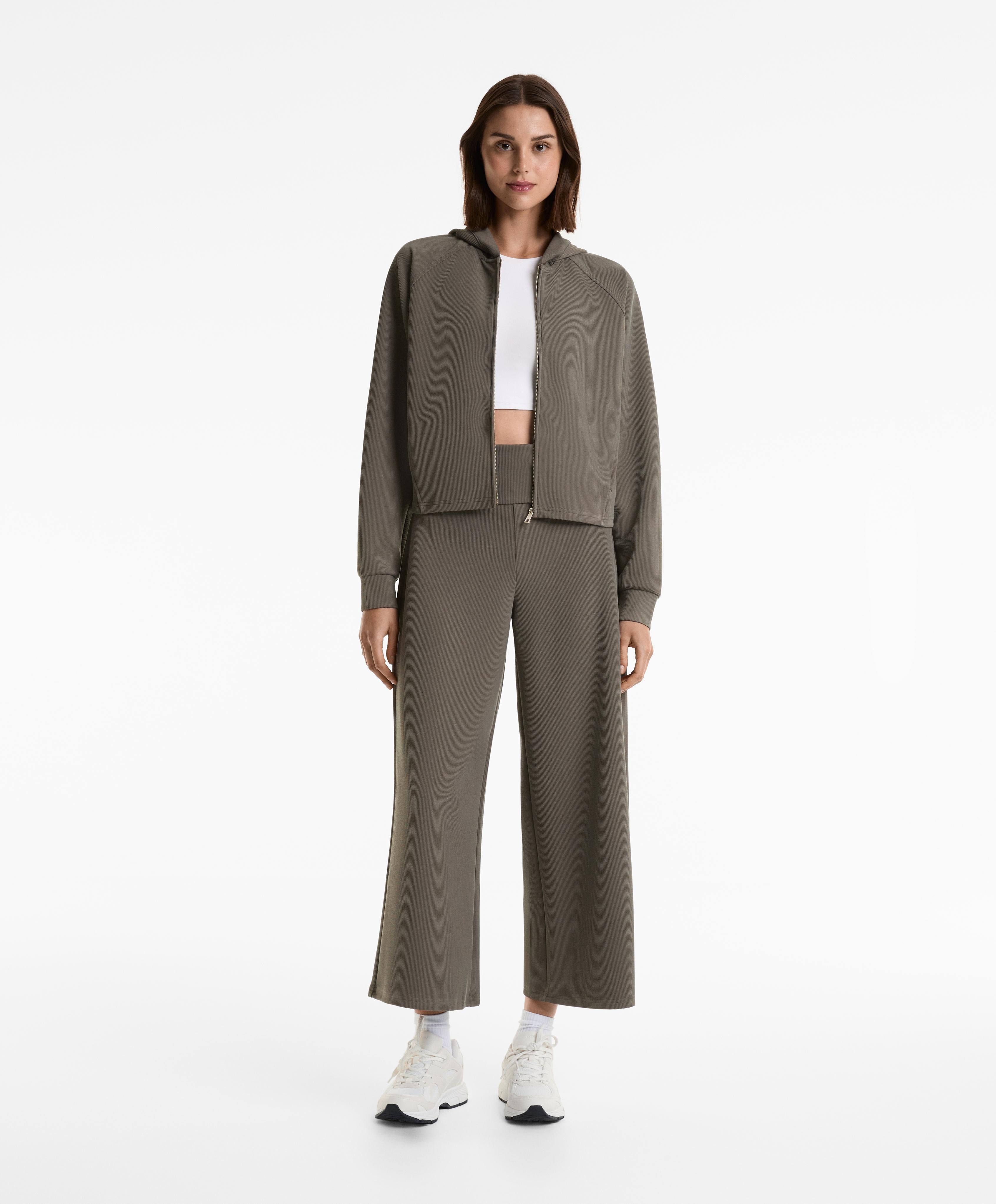 29% MODAL RIB HOODED JACKET