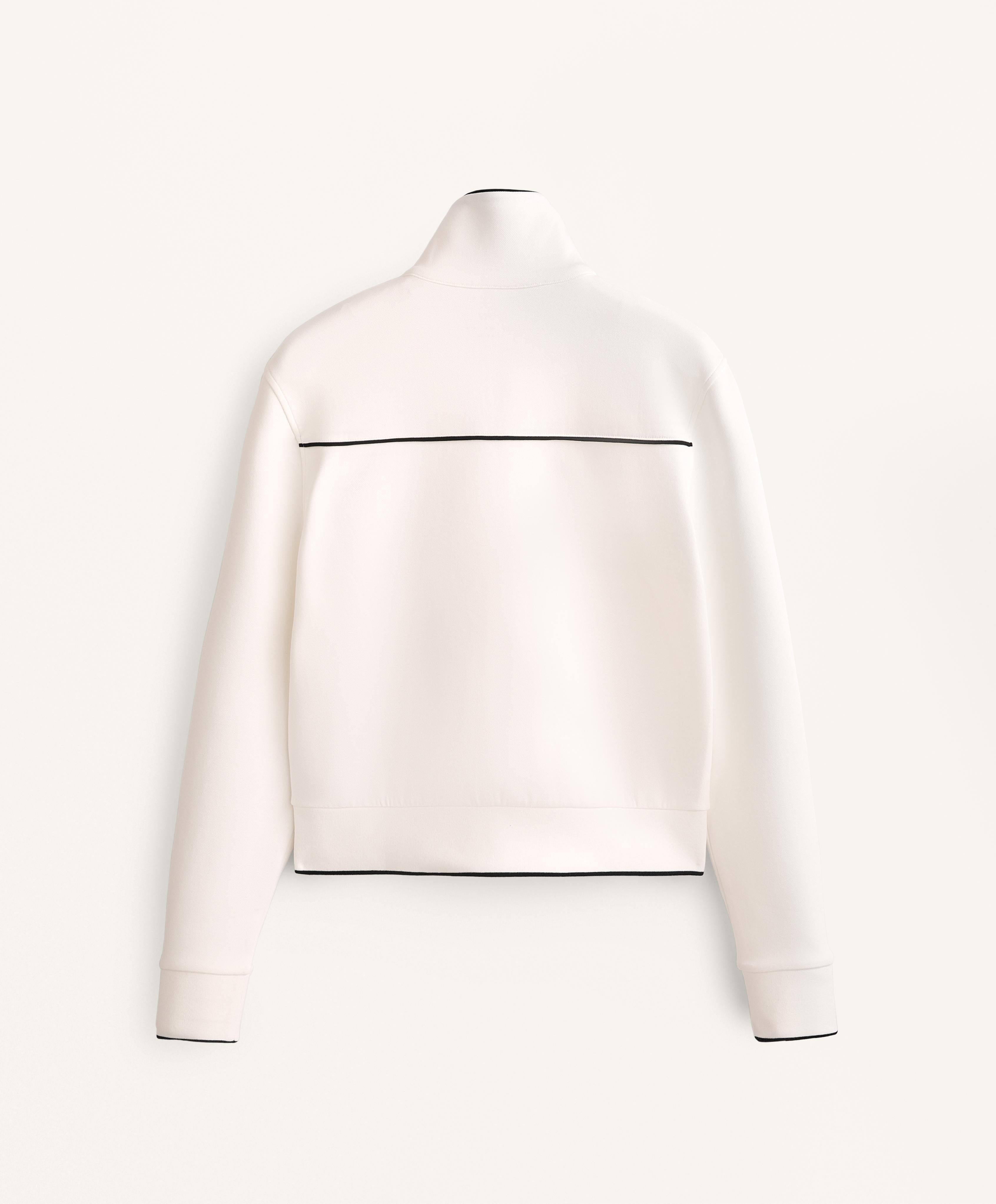 COTTON BLEND JACKET WITH CONTRAST DETAILS