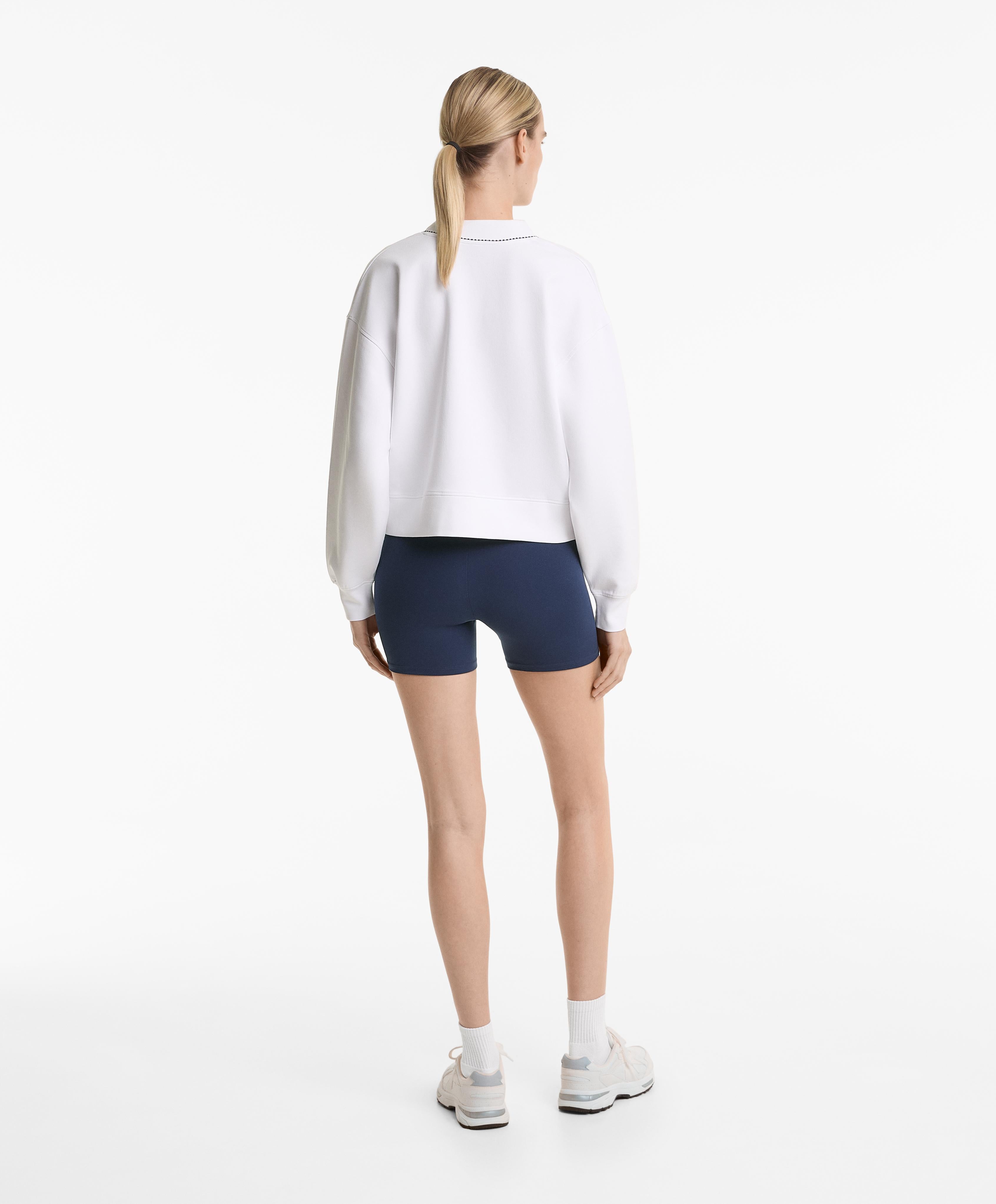 COTTON BLEND HEAVY WEIGHT PIQUE CARDIGAN