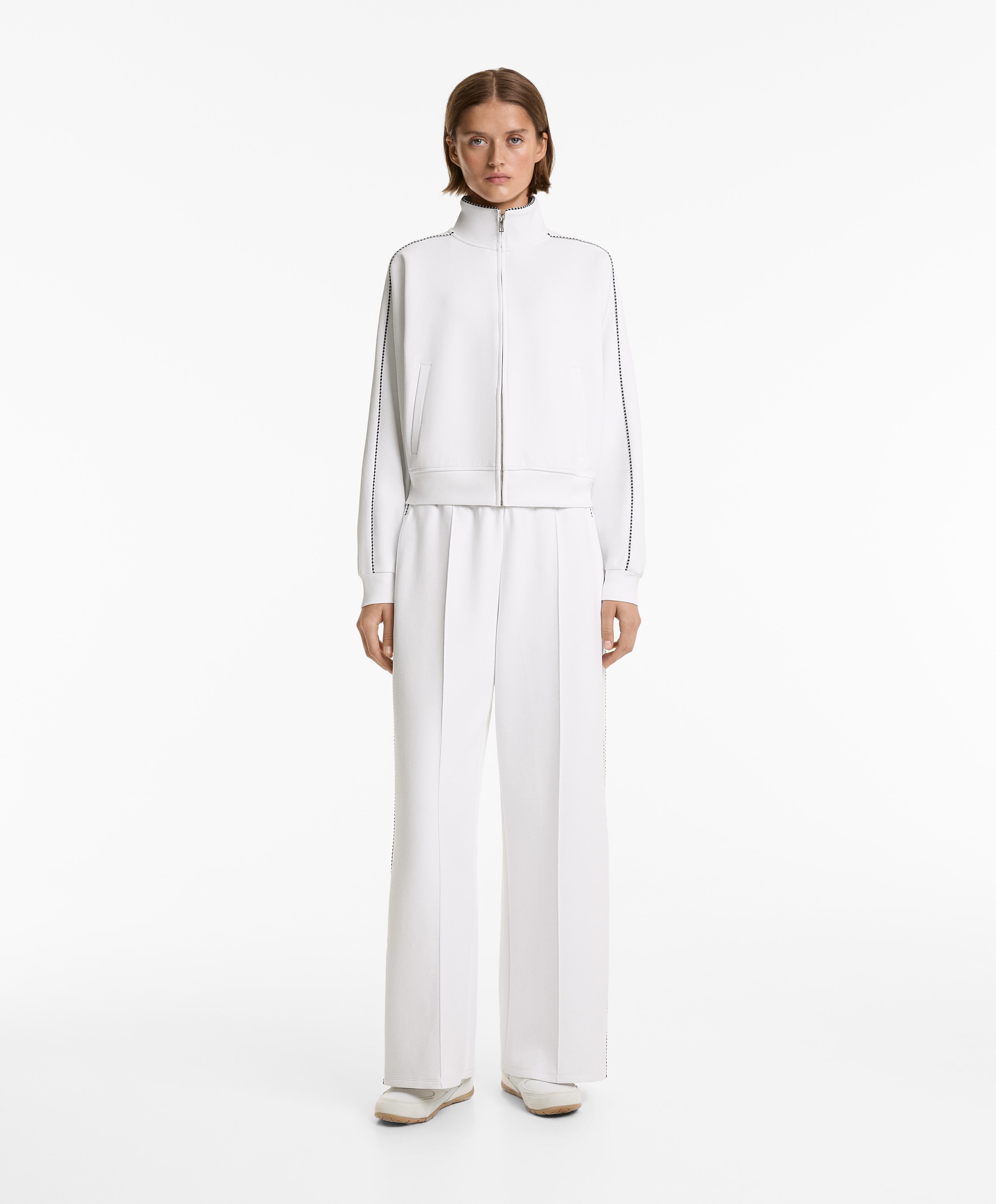 COTTON MEDIUM WEIGHT PIQUE PIPING JACKET