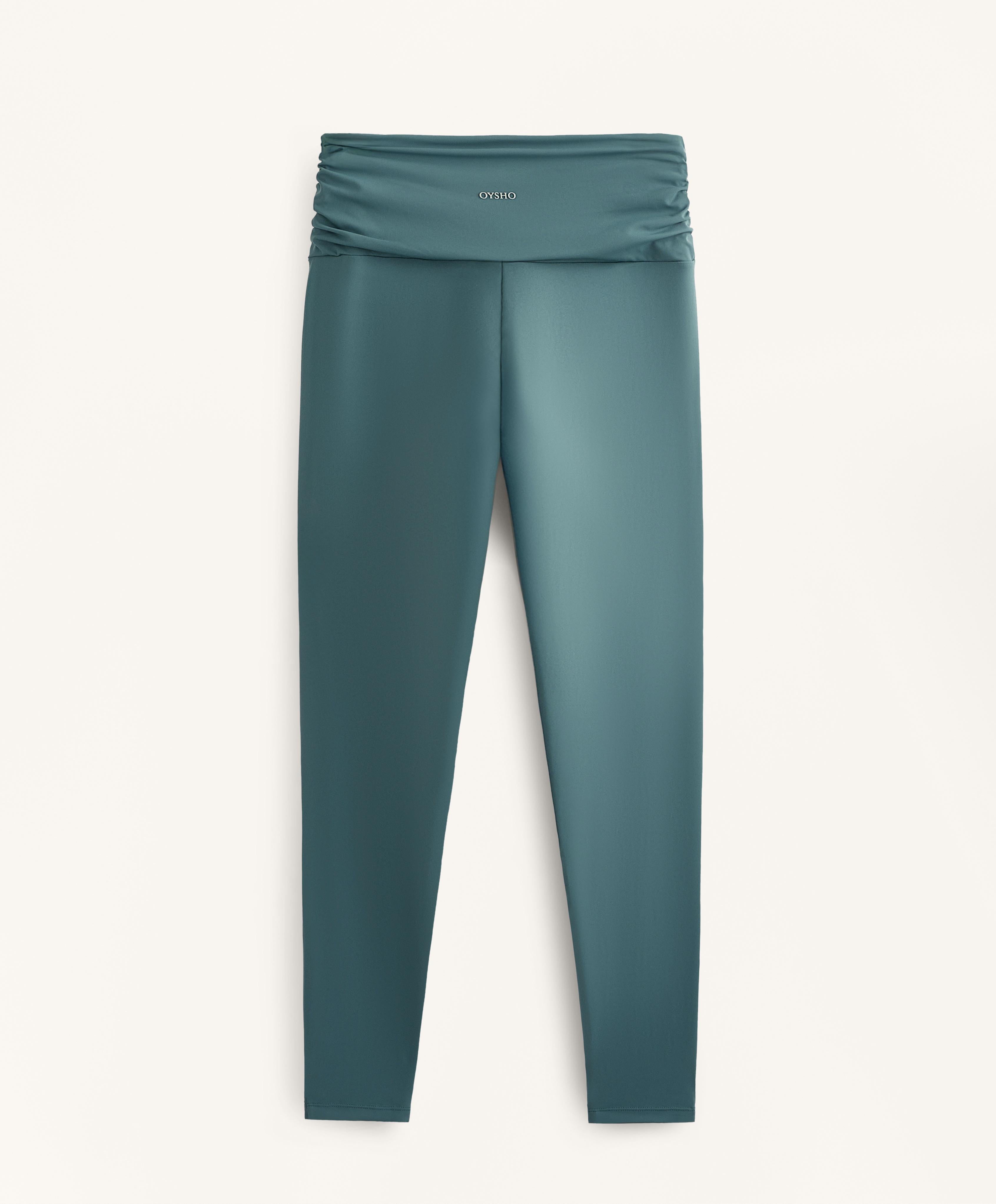 LIGHT TOUCH DRAPED V CUT ANKLE LENGTH LEGGINGS