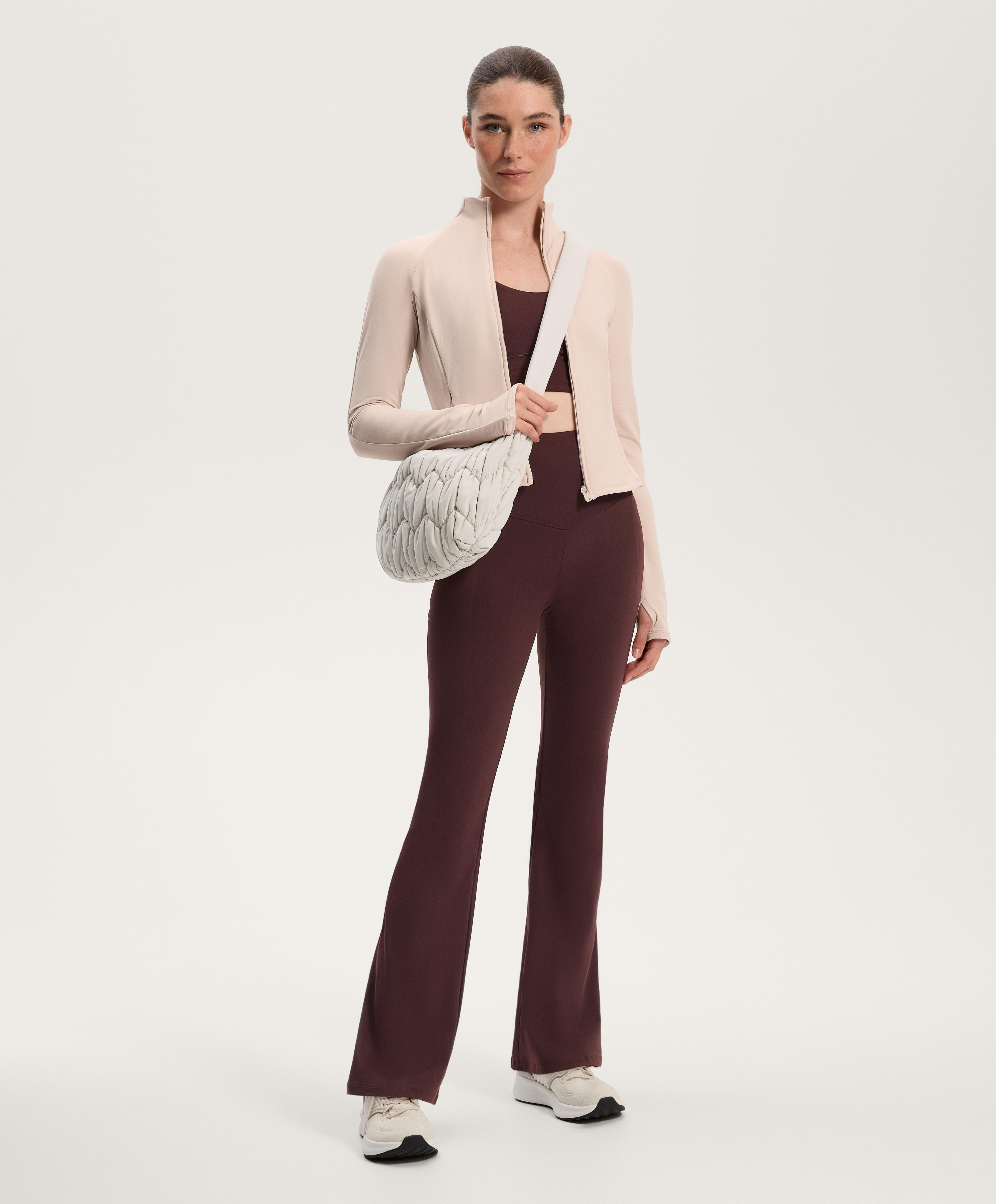 FLARE SUPER HIGH RISE COMFORTLUX TROUSERS WITH POCKETS