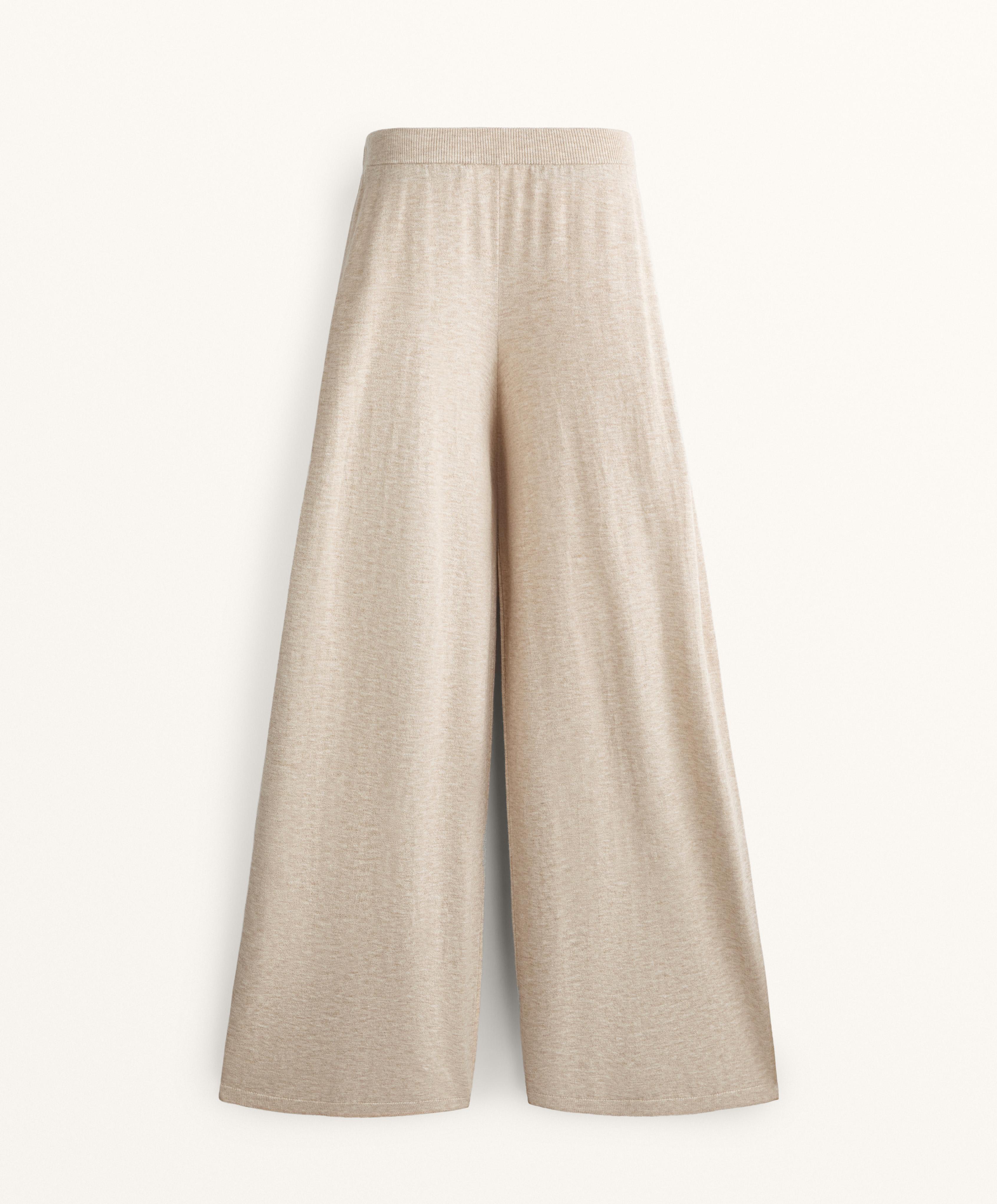 WIDE LEG KNIT TROUSERS