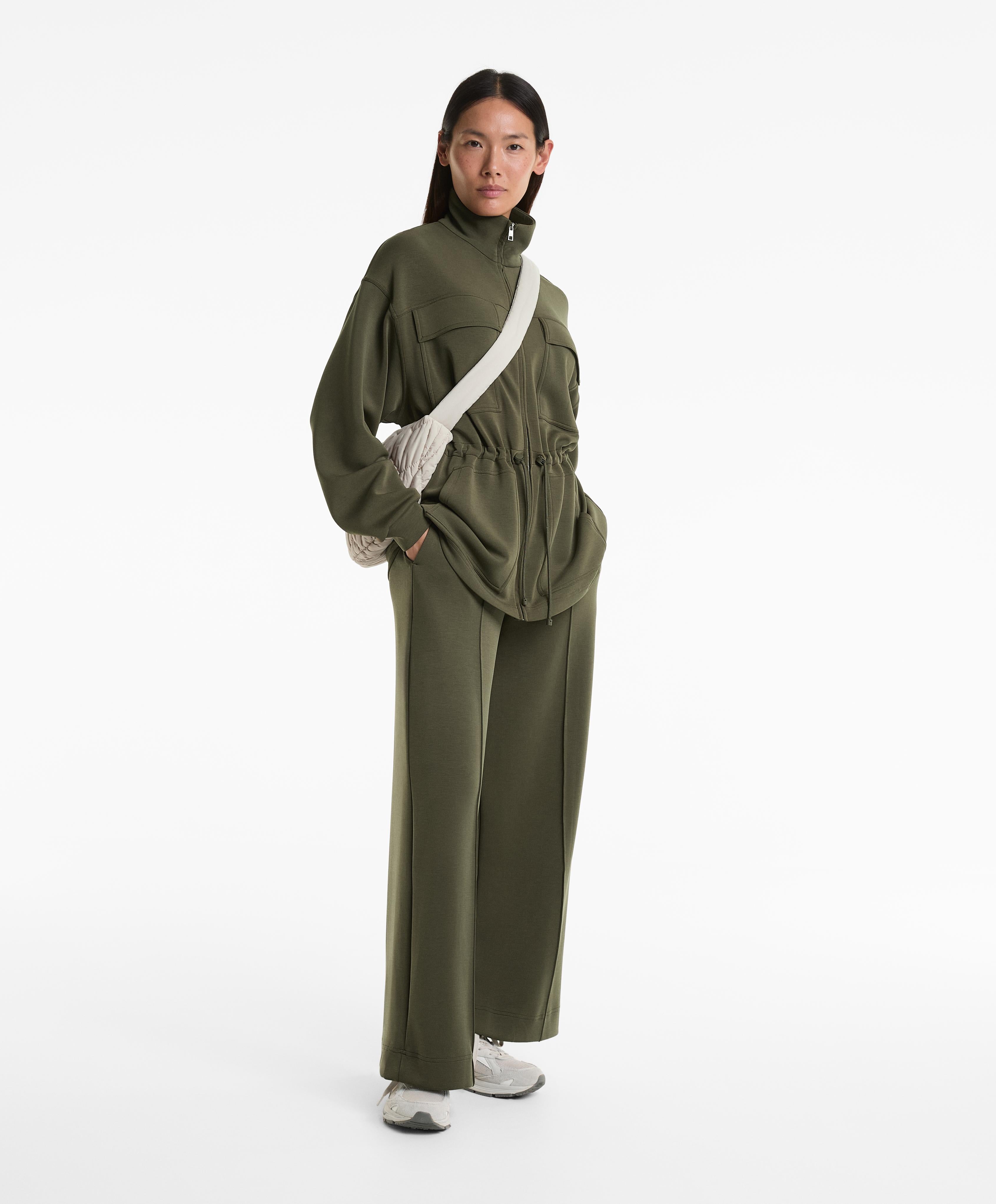 STRAIGHT LEG SOFT TOUCH MODAL TROUSERS WITH CREASE