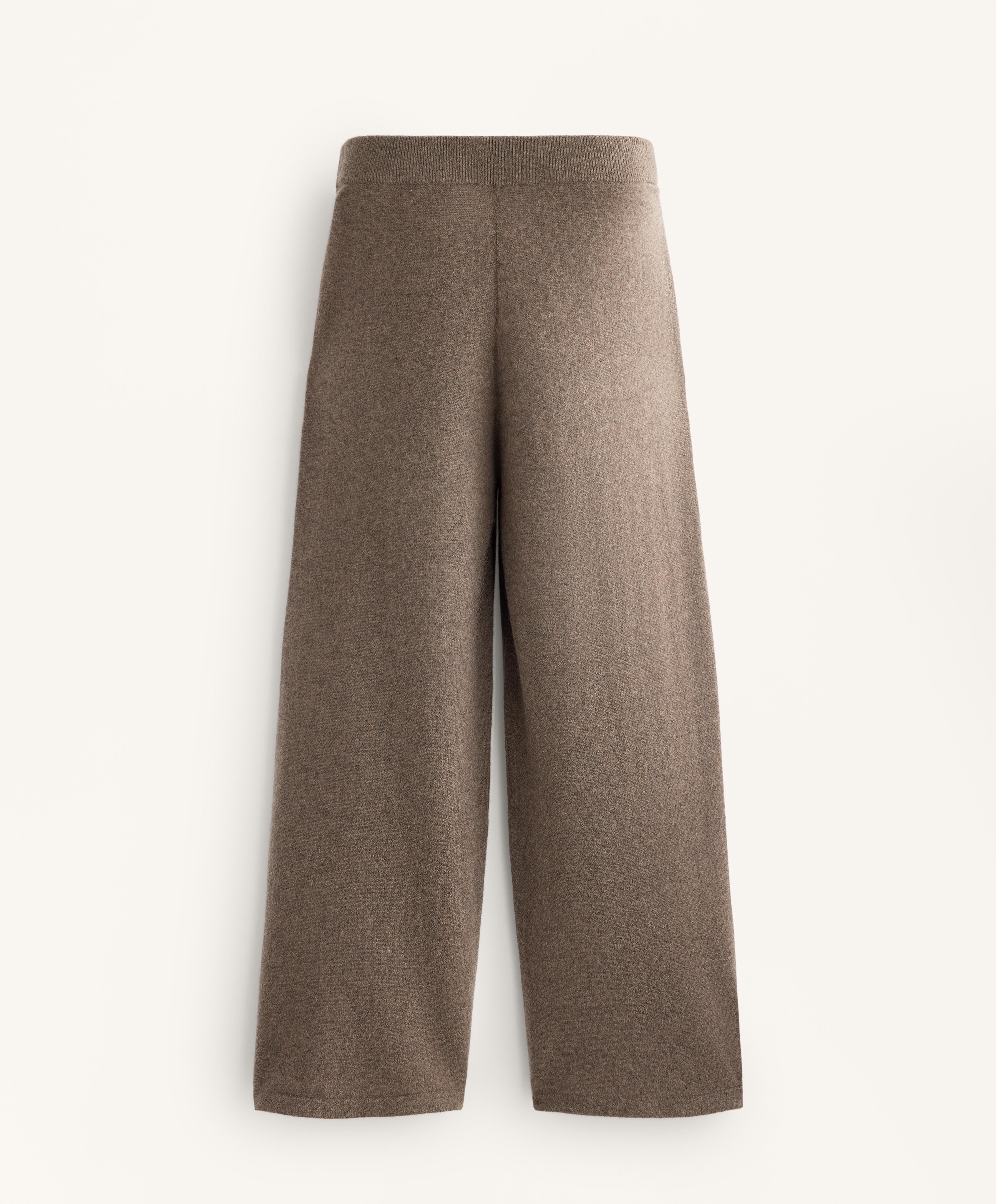 STRAIGHT LEG 100% CASHMERE TROUSERS