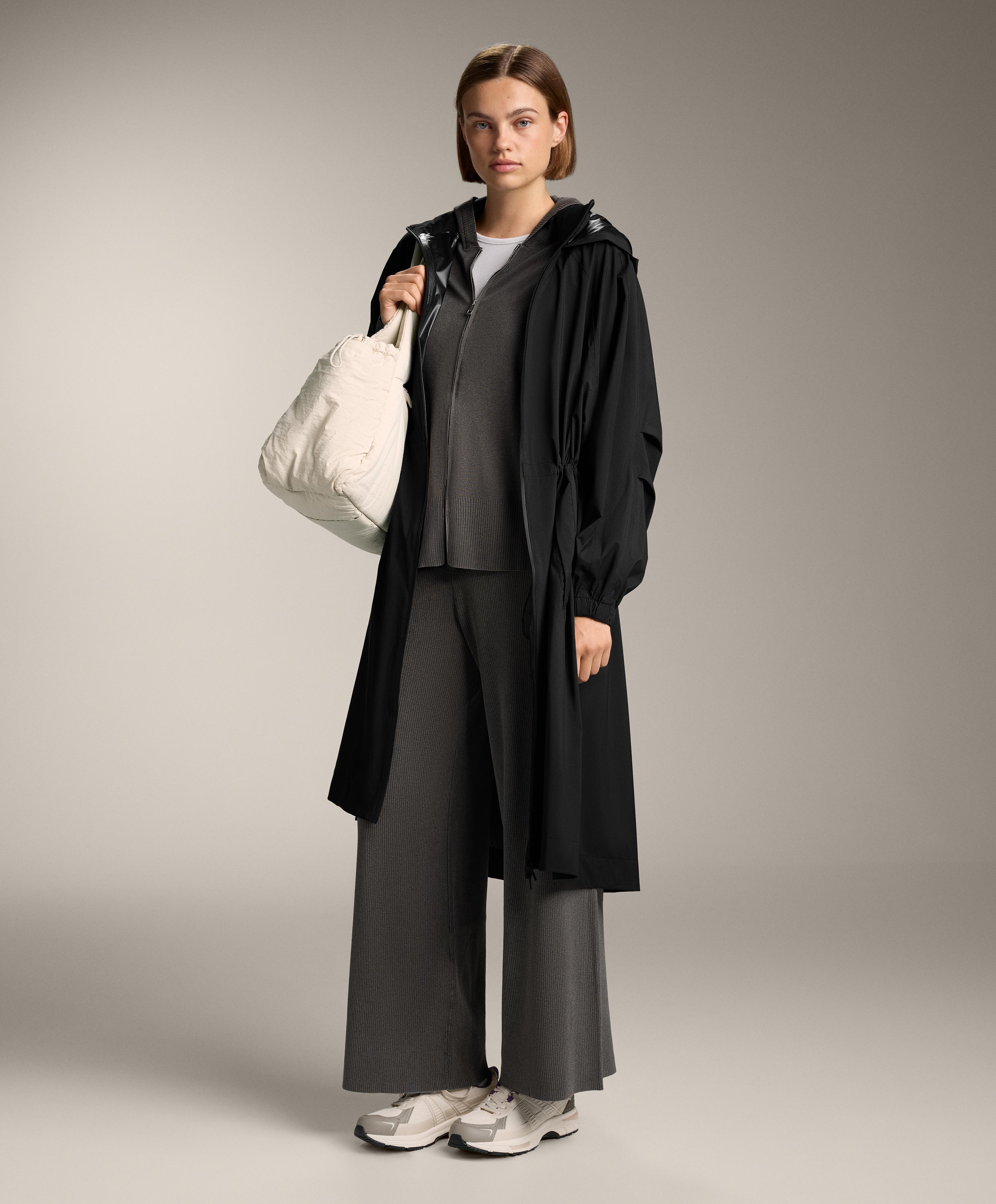 WASHED KNIT STRAIGHT LEG TROUSERS
