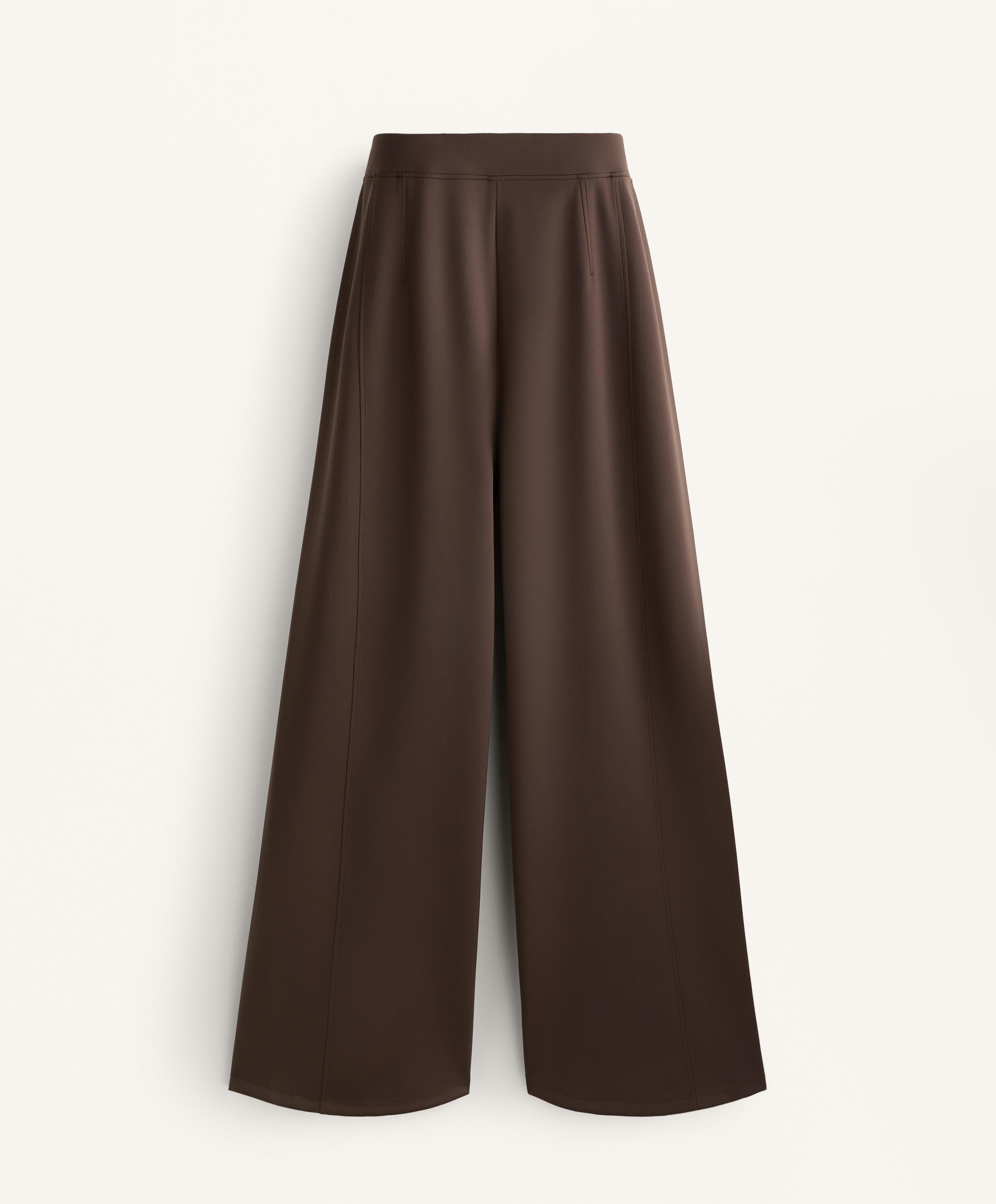 NEOPRENE EFFECT HIGH RISE COCOON TROUSERS