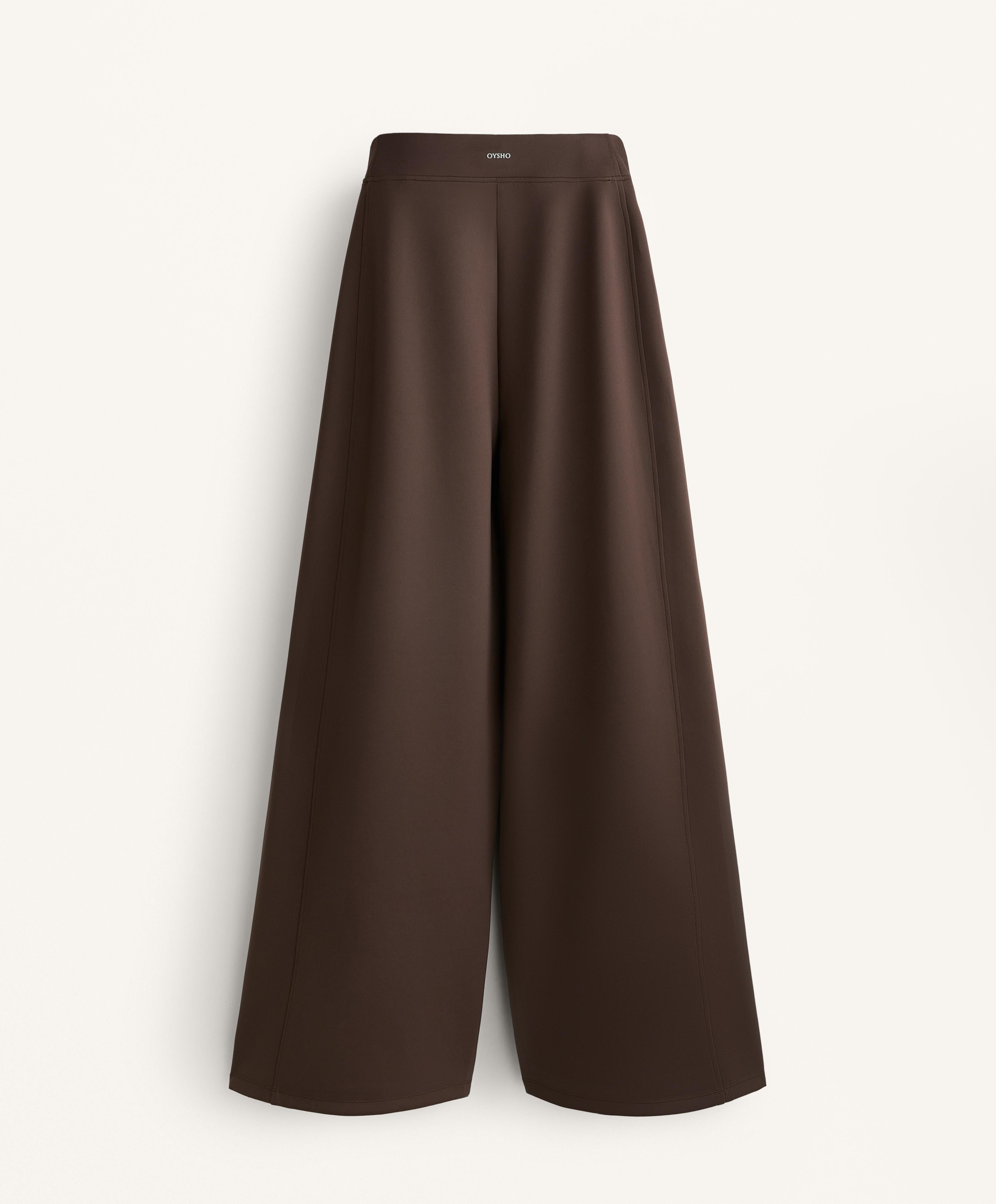 NEOPRENE EFFECT HIGH RISE COCOON TROUSERS