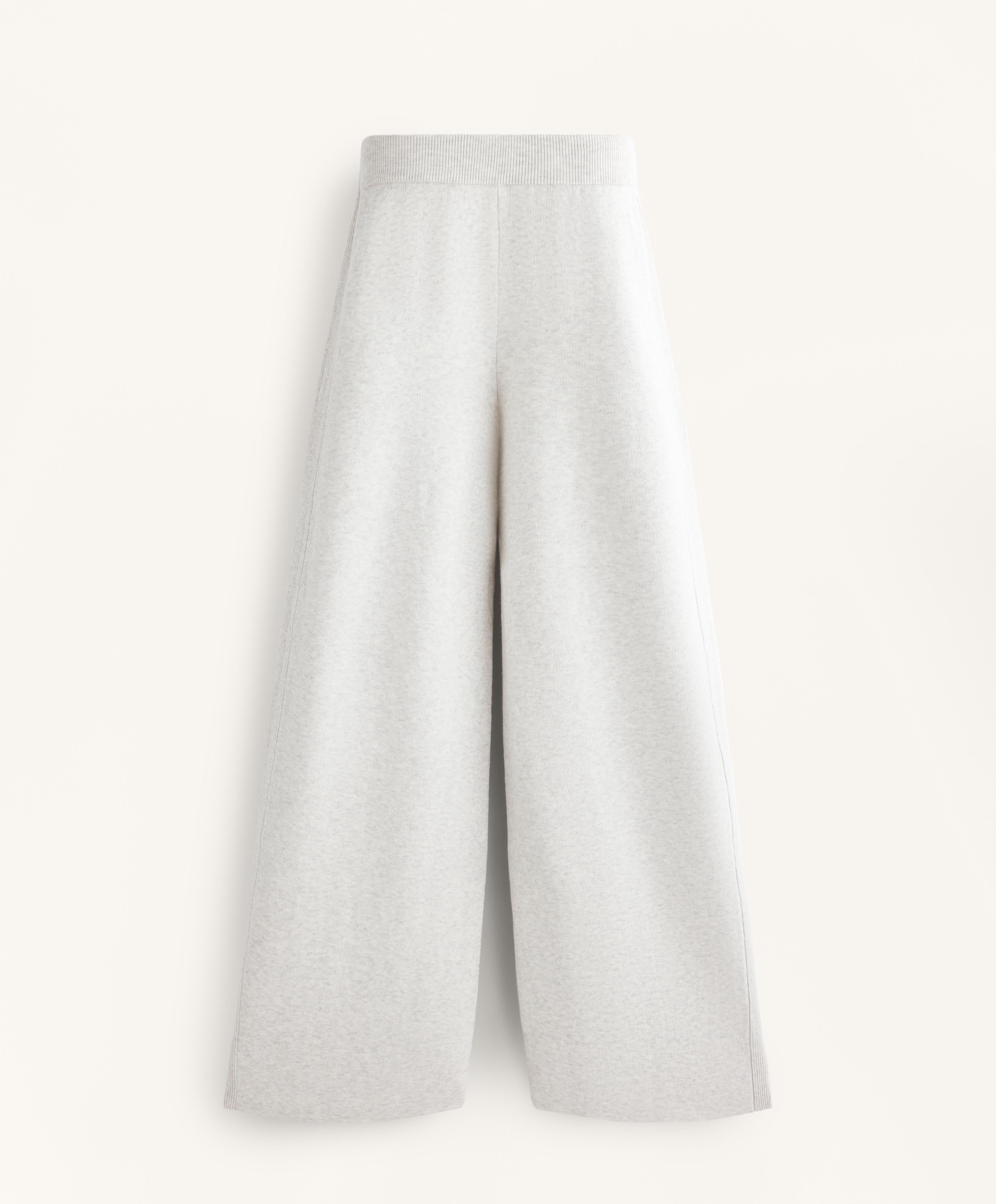 STRAIGHT LEG KNIT TROUSERS WITH SIDE RIB