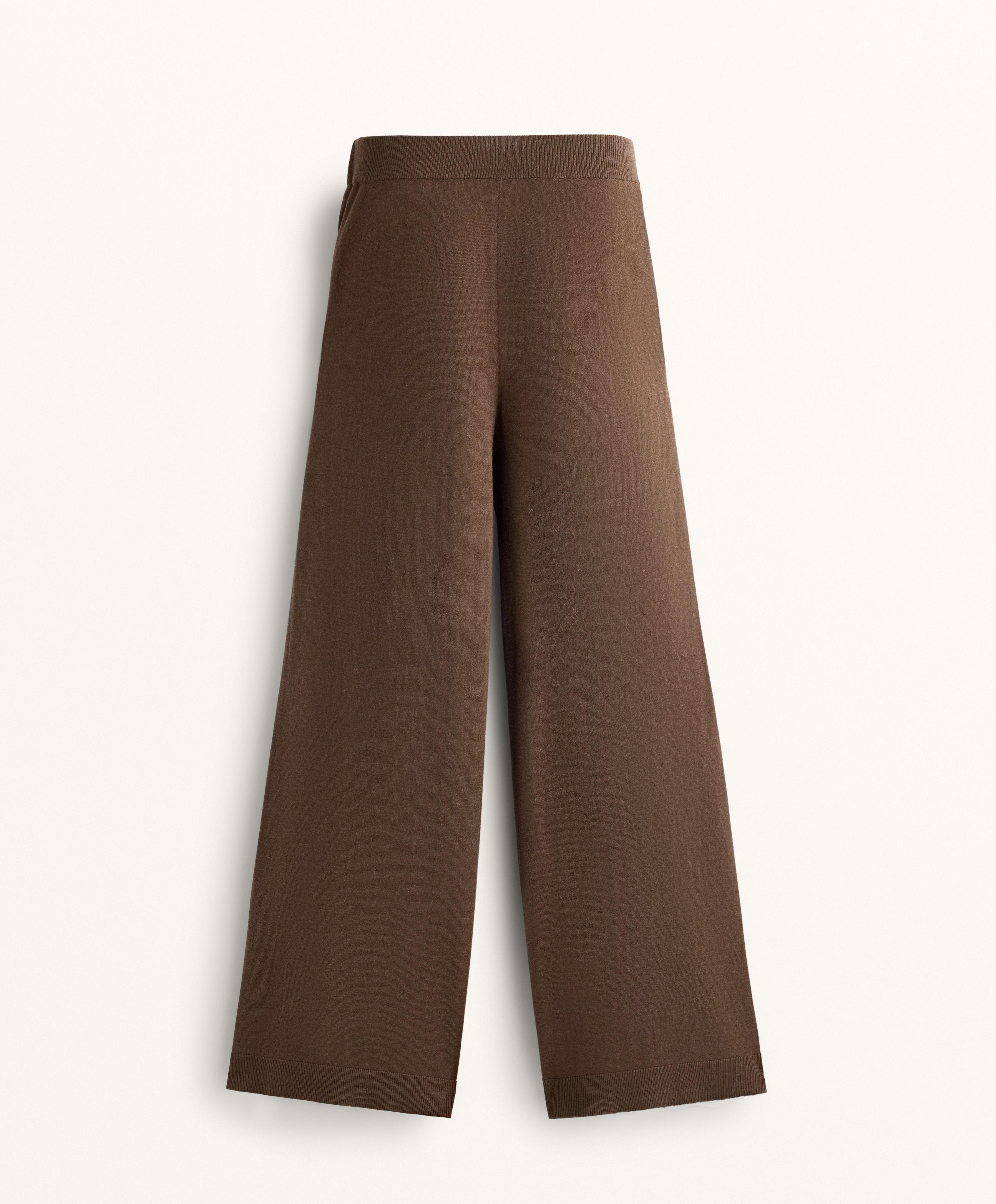 10% CASHMERE STRAIGHT KNIT TROUSERS