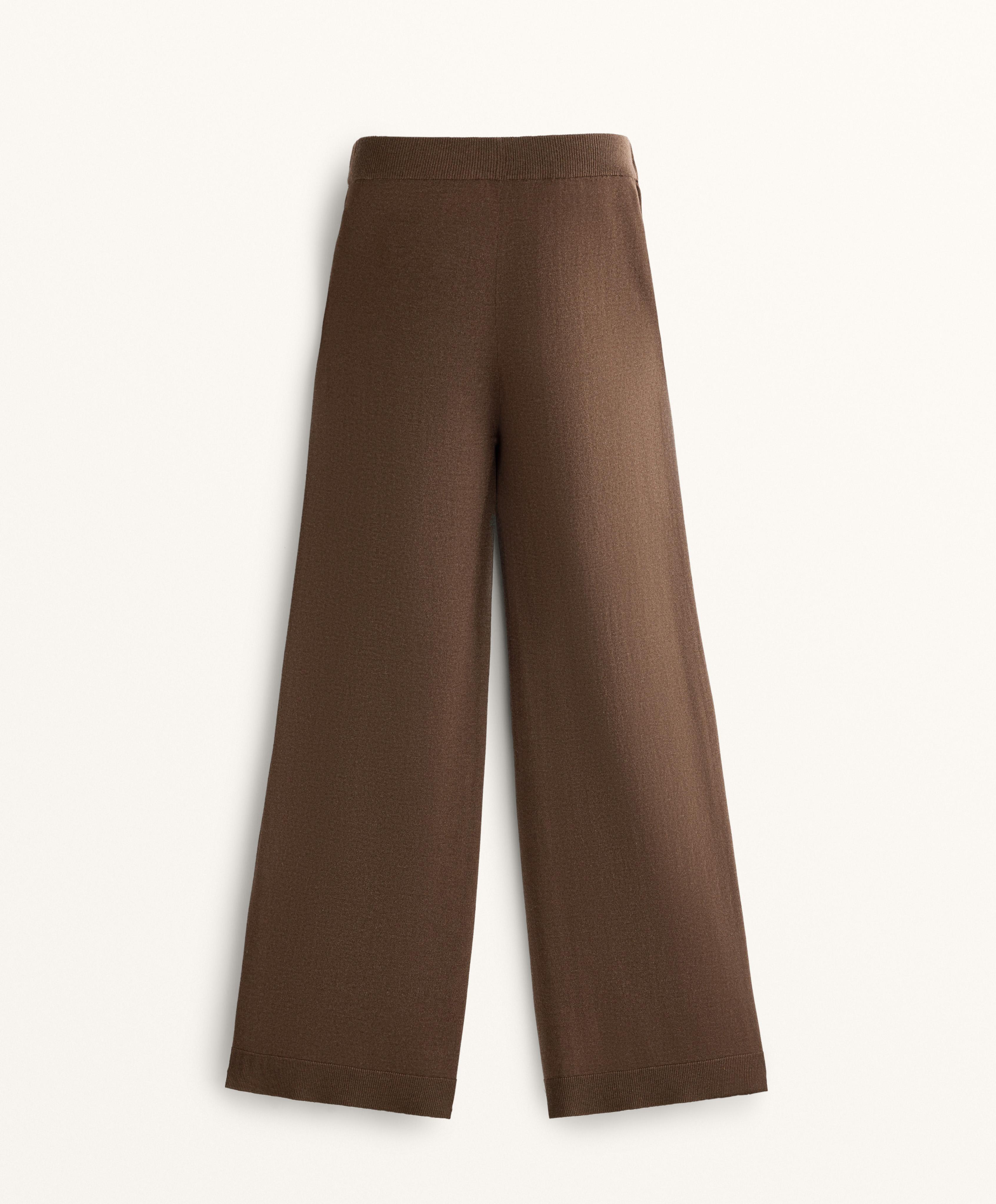 10% CASHMERE STRAIGHT KNIT TROUSERS