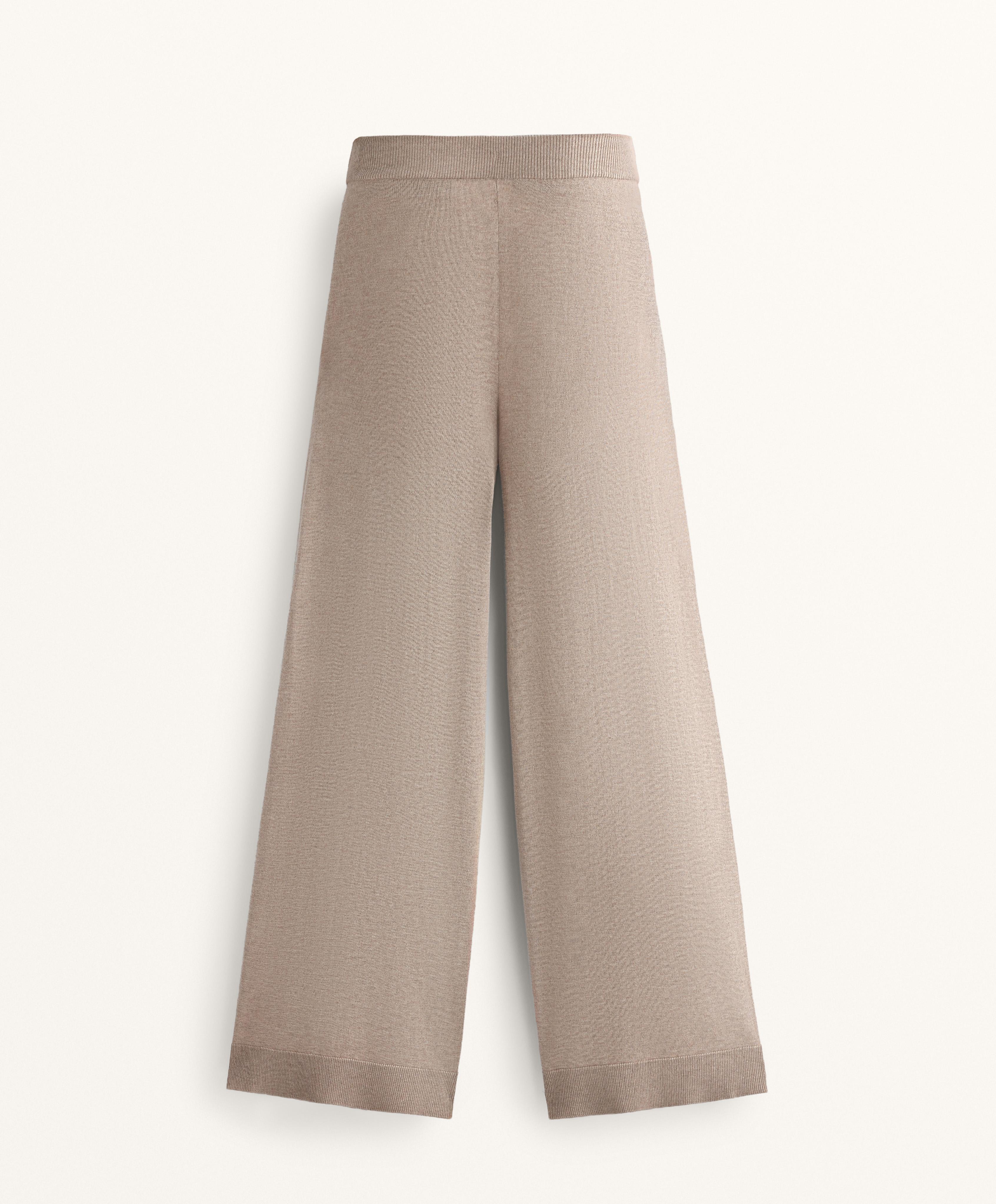 10% CASHMERE STRAIGHT KNIT TROUSERS