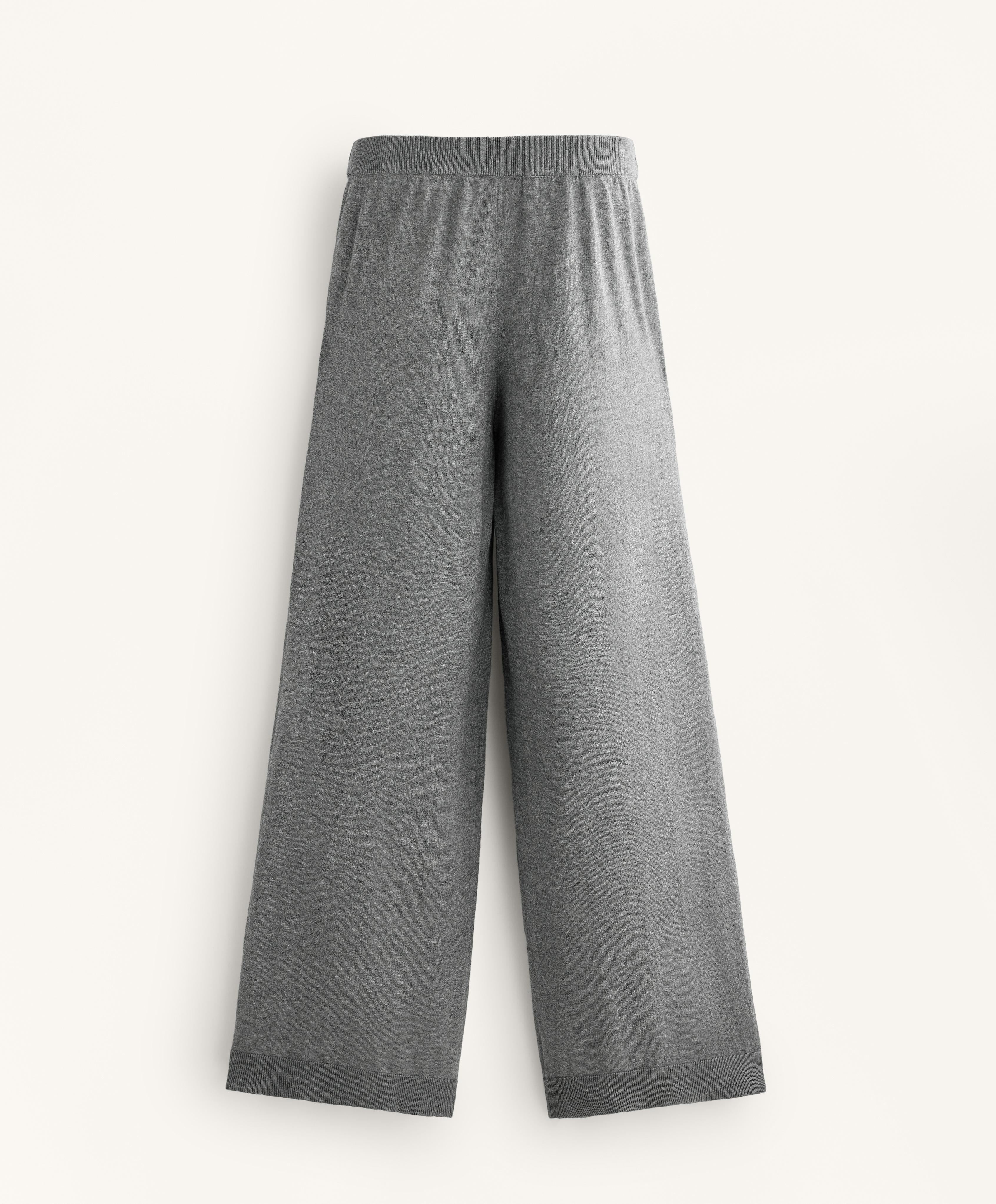 10% CASHMERE STRAIGHT KNIT TROUSERS