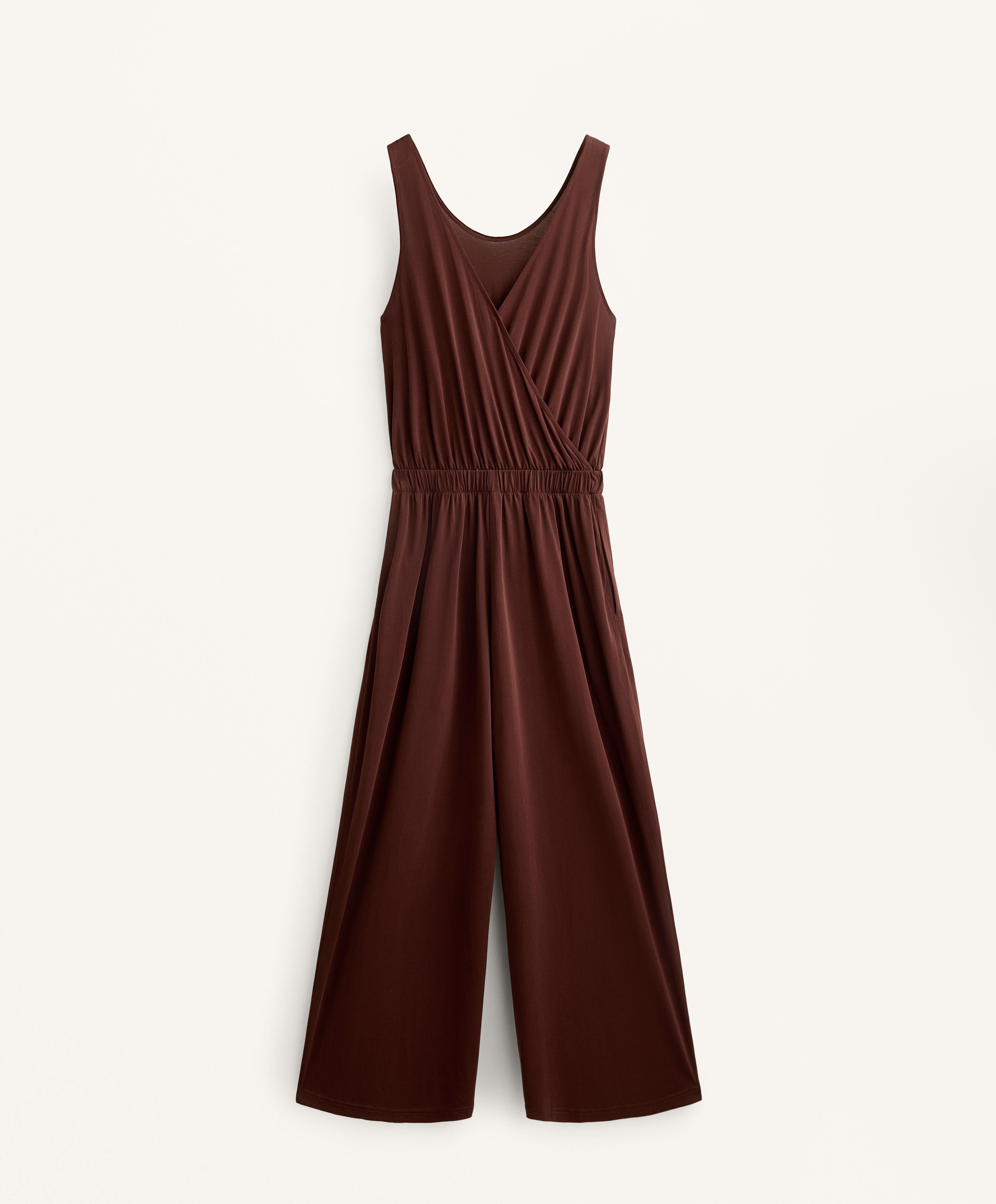 MODAL CROSSOVER BACK FLOWY MIDI JUMPSUIT
