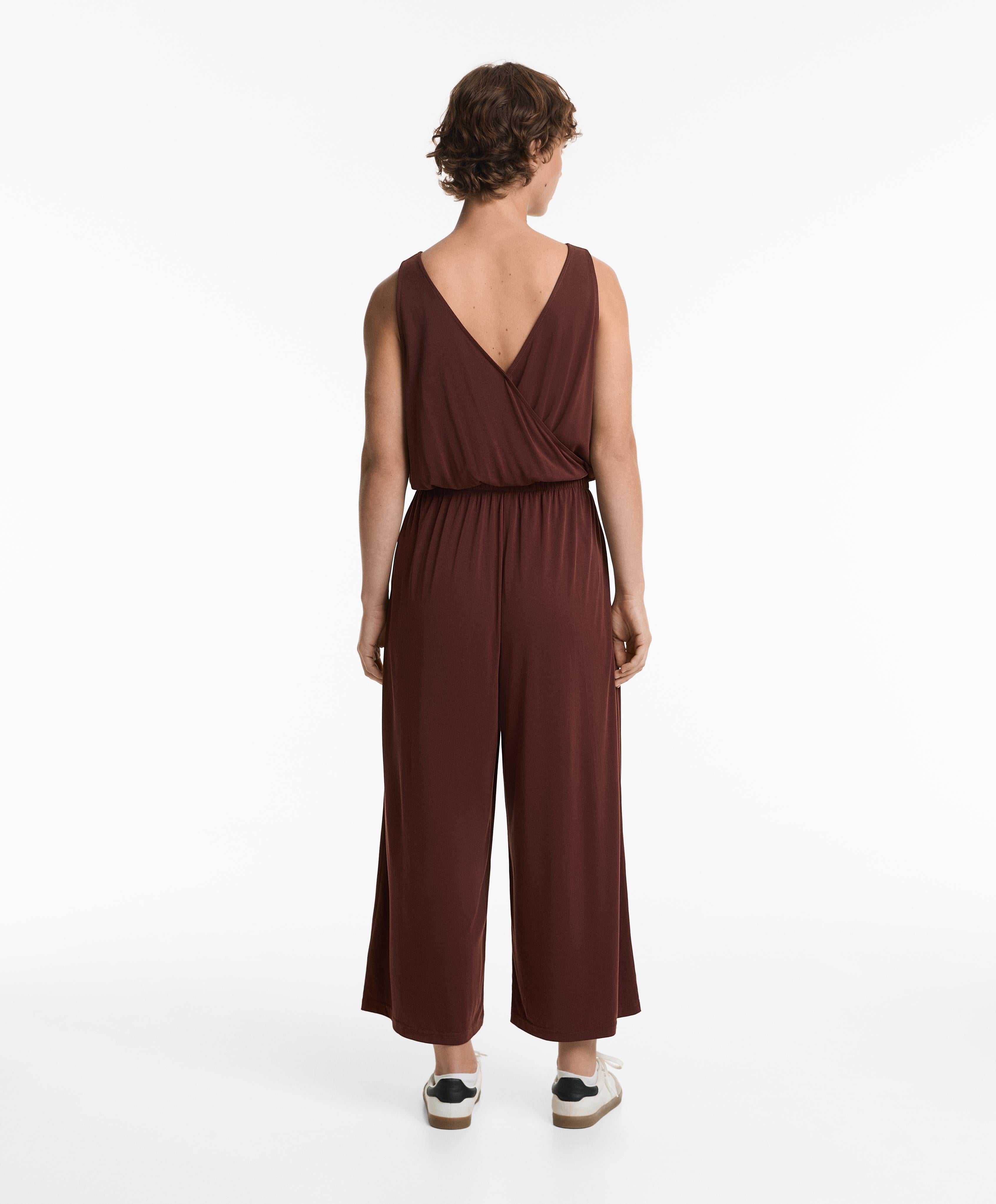 MODAL CROSSOVER BACK FLOWY MIDI JUMPSUIT