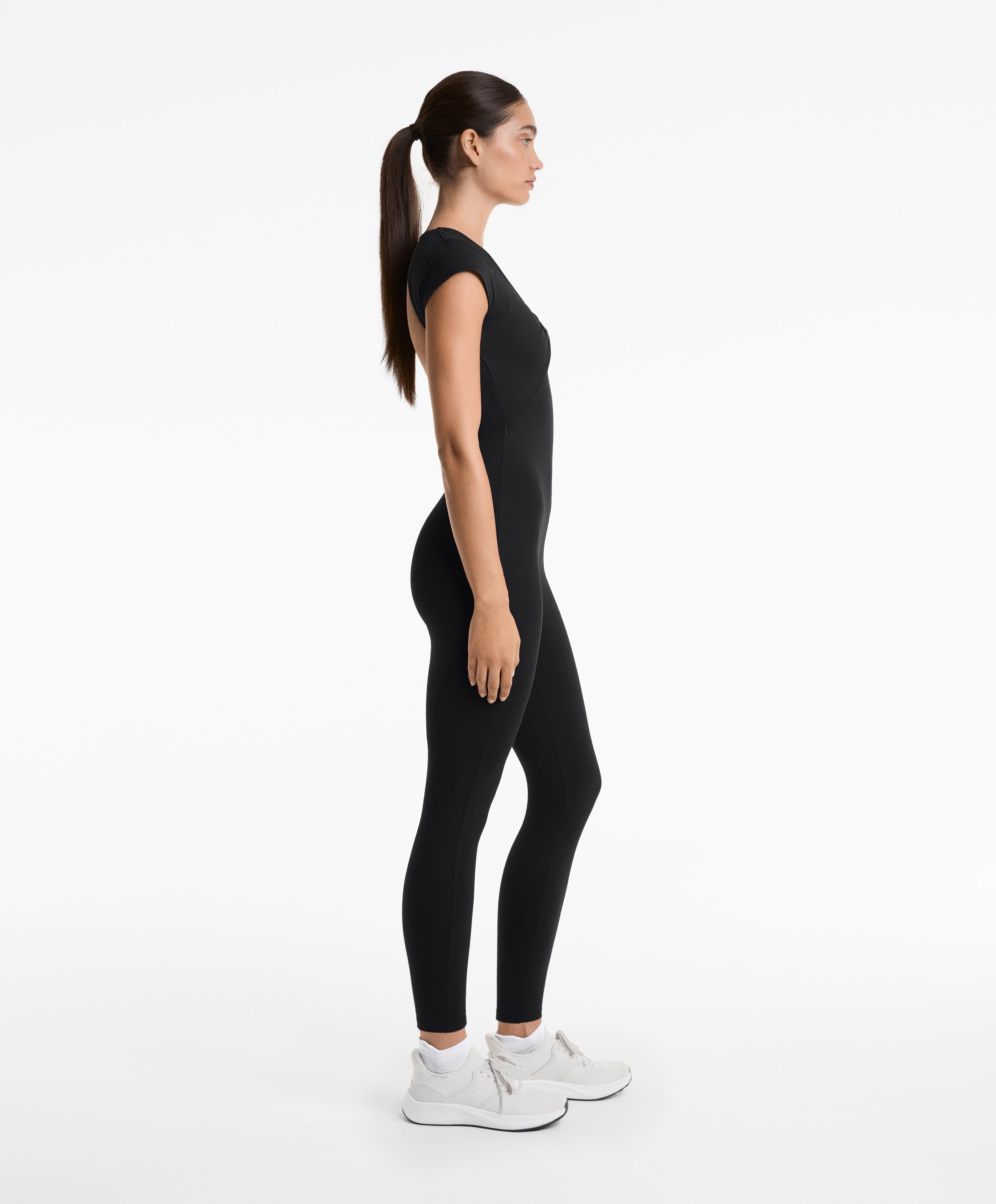 COMFORTLUX OPEN BACK LONG JUMPSUIT