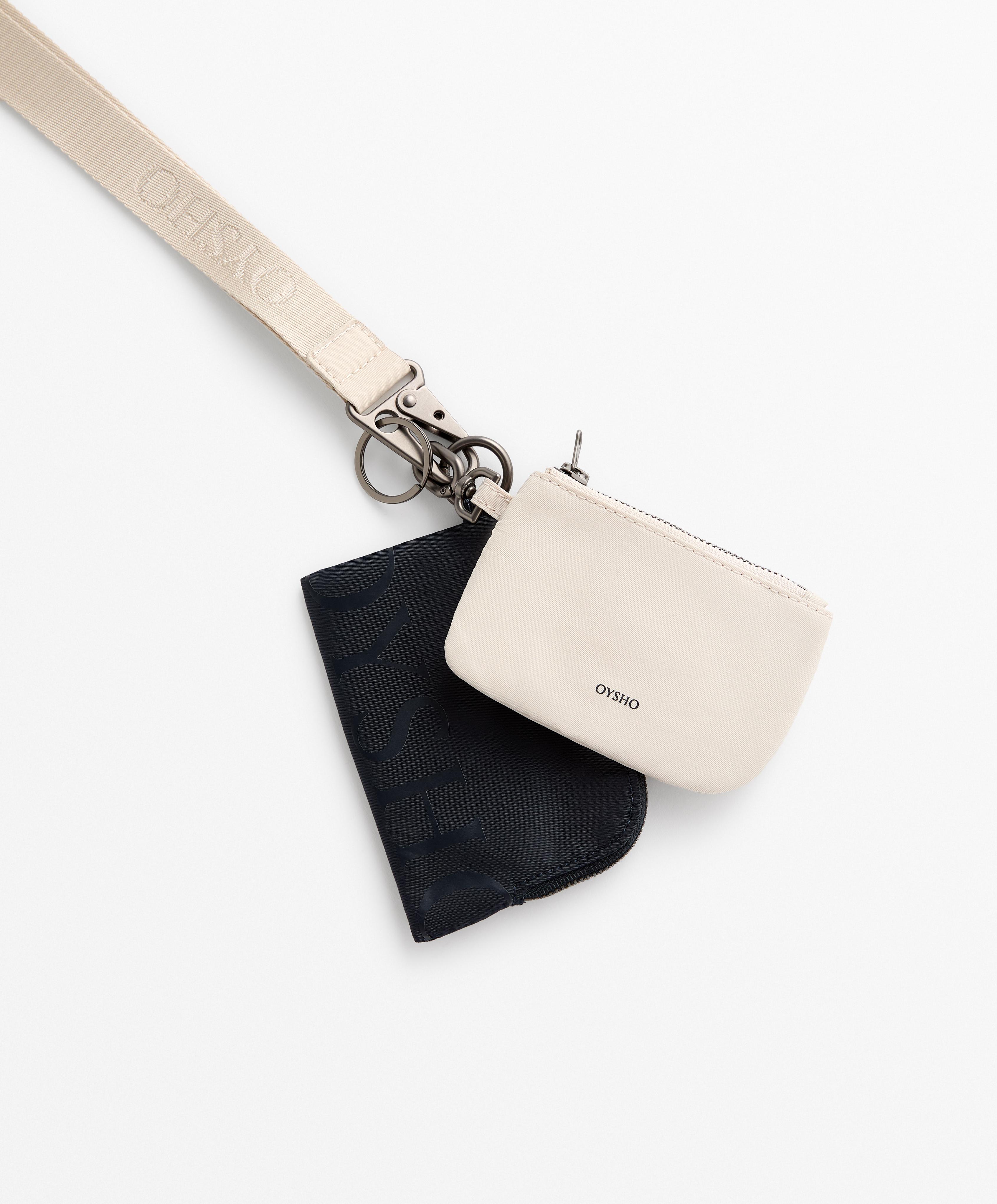 TWO PIECE WALLET WITH LANYARD