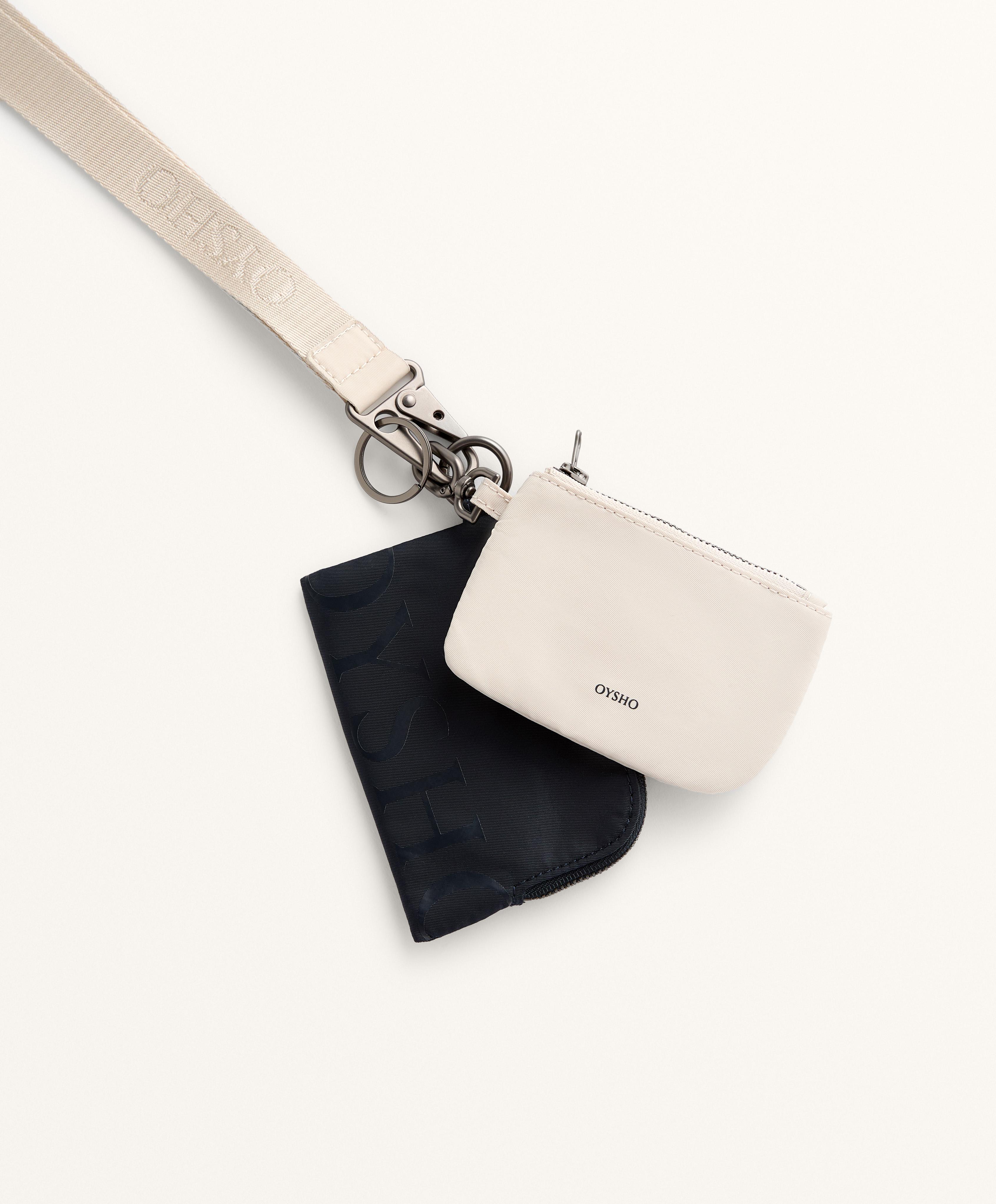 TWO PIECE WALLET WITH LANYARD