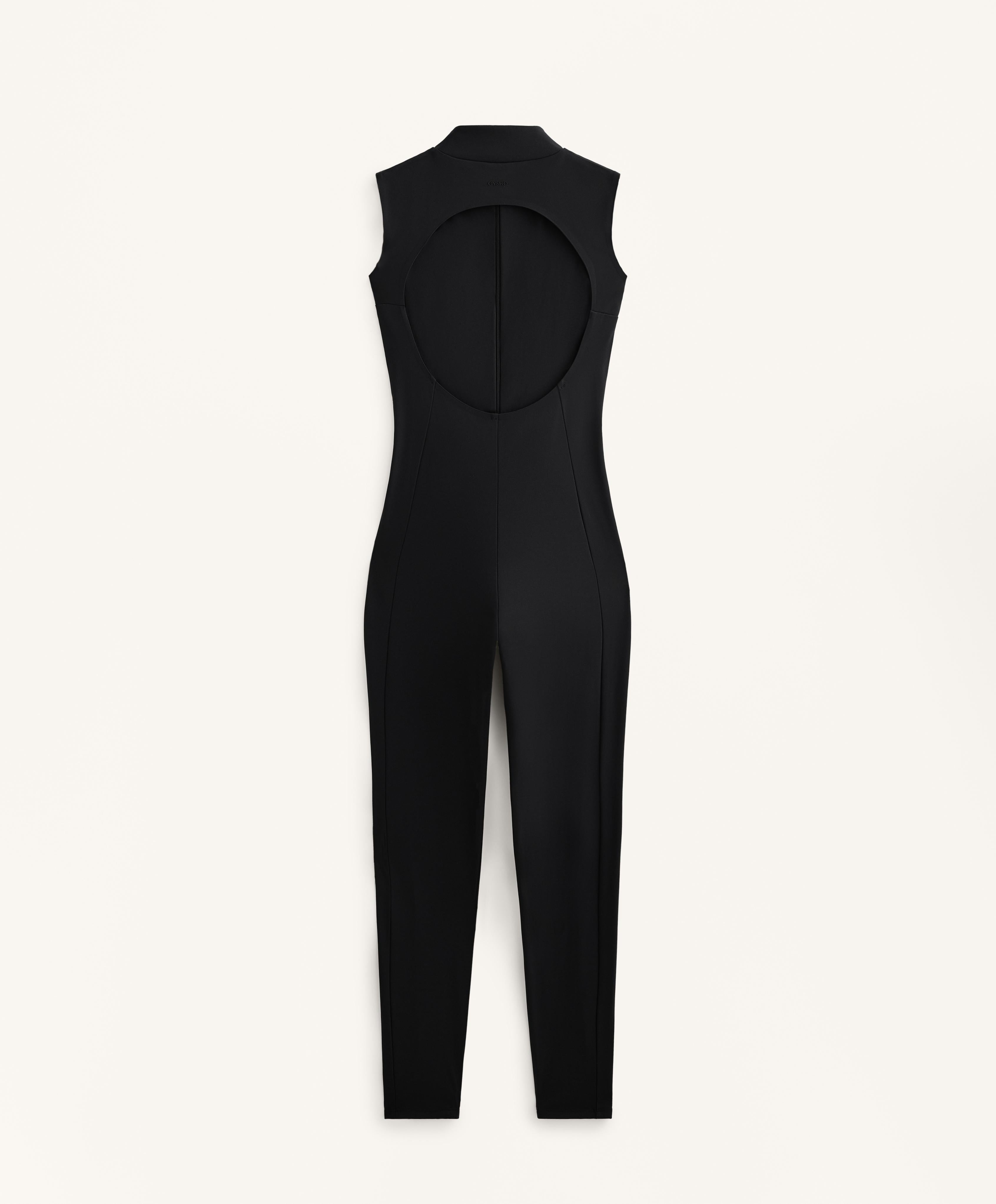 COMPRESSIVE HALF ZIP LONG JUMPSUIT
