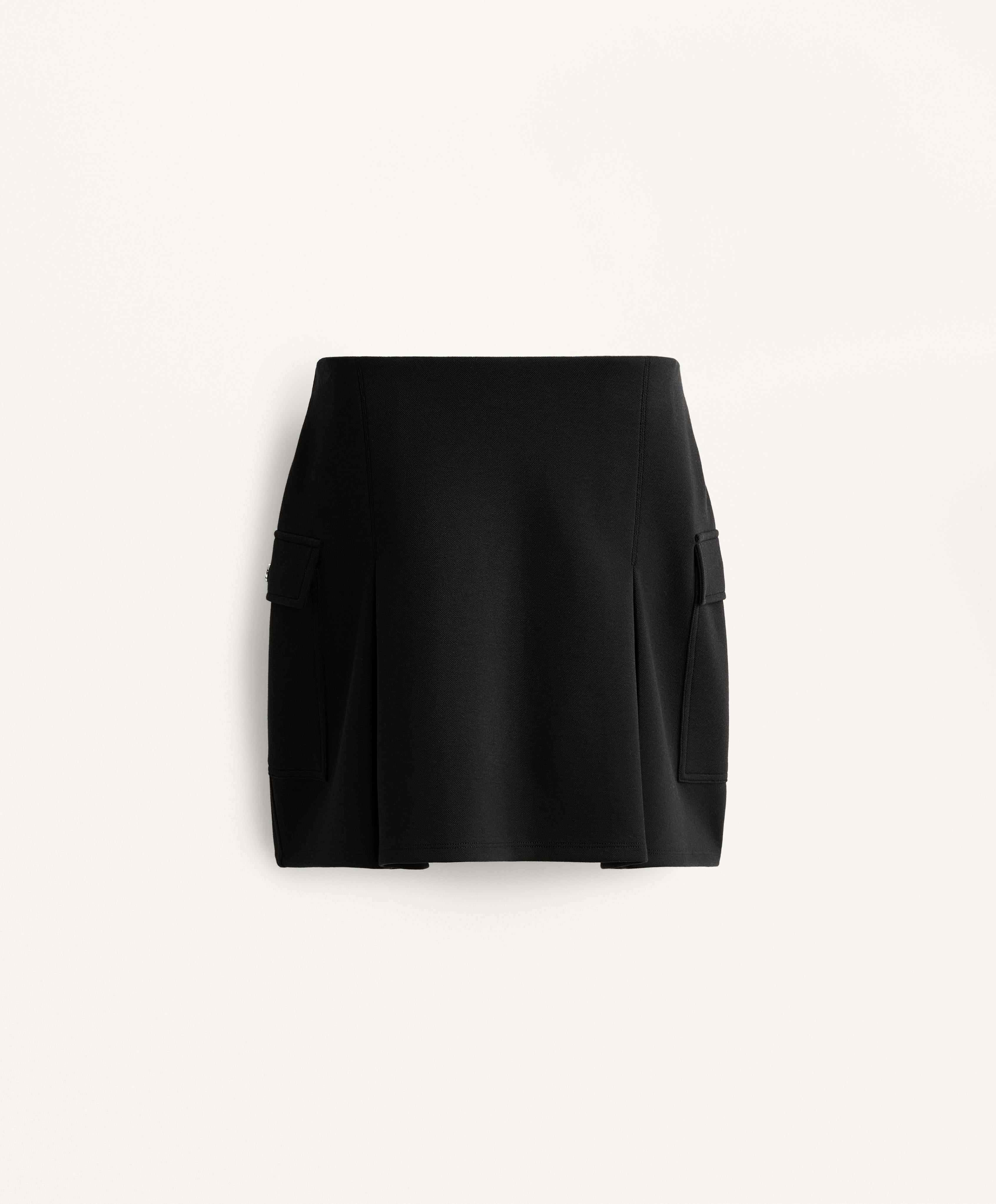 COTTON PIQUE CARGO SKIRT