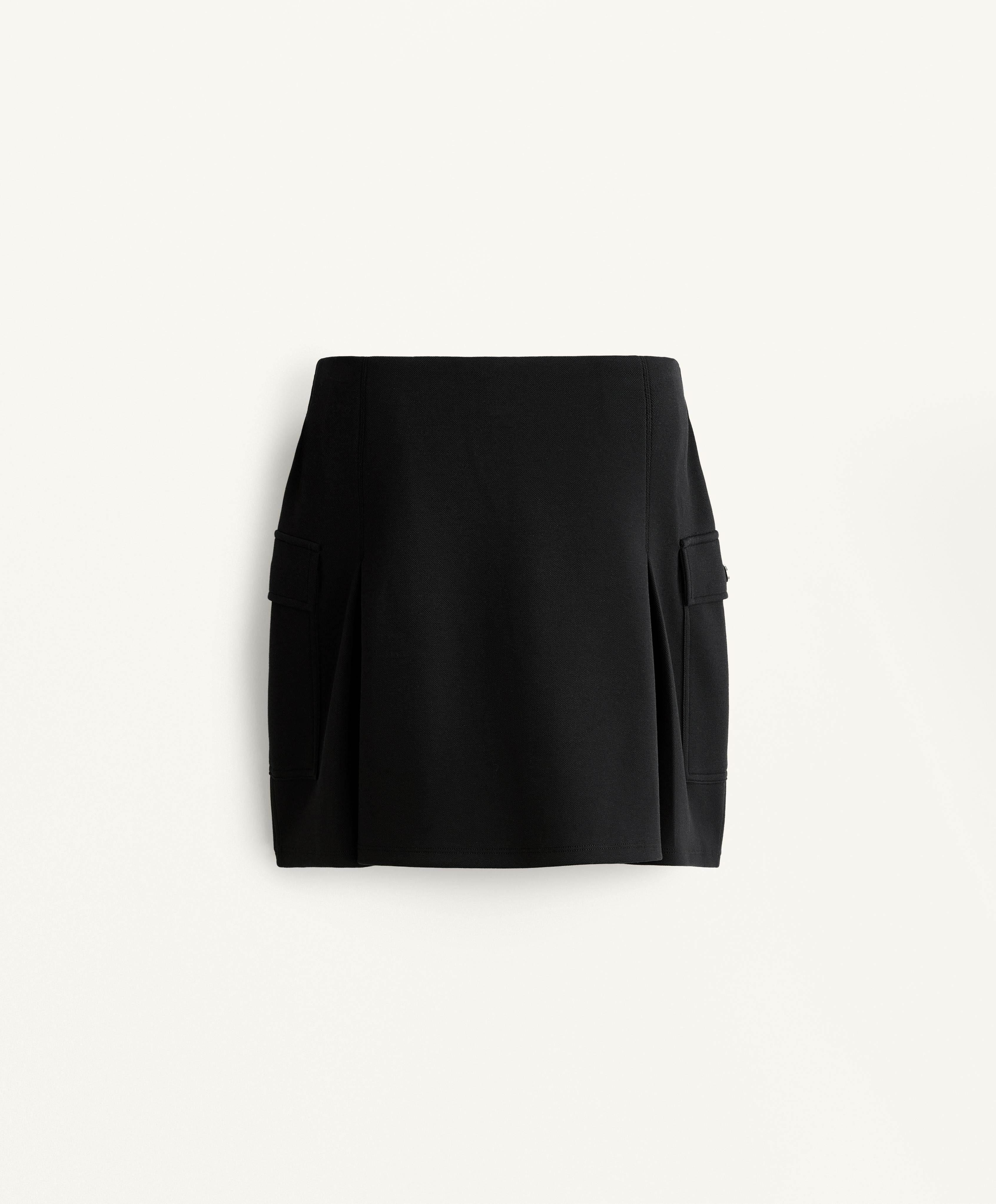 COTTON PIQUE CARGO SKIRT