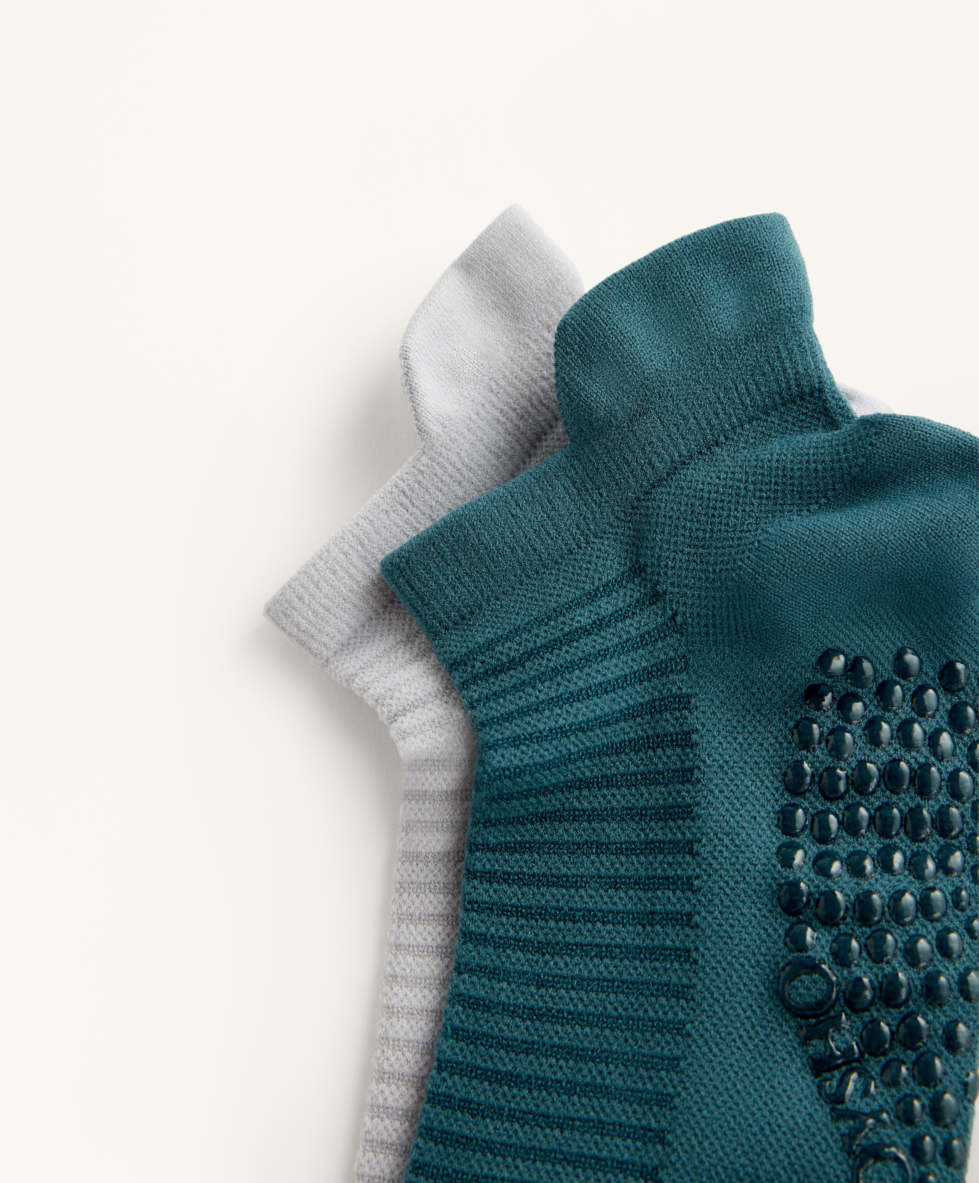 2 PAIRS OF POLYAMIDE BLEND YOGA AND PILATES SNEAKER SOCKS