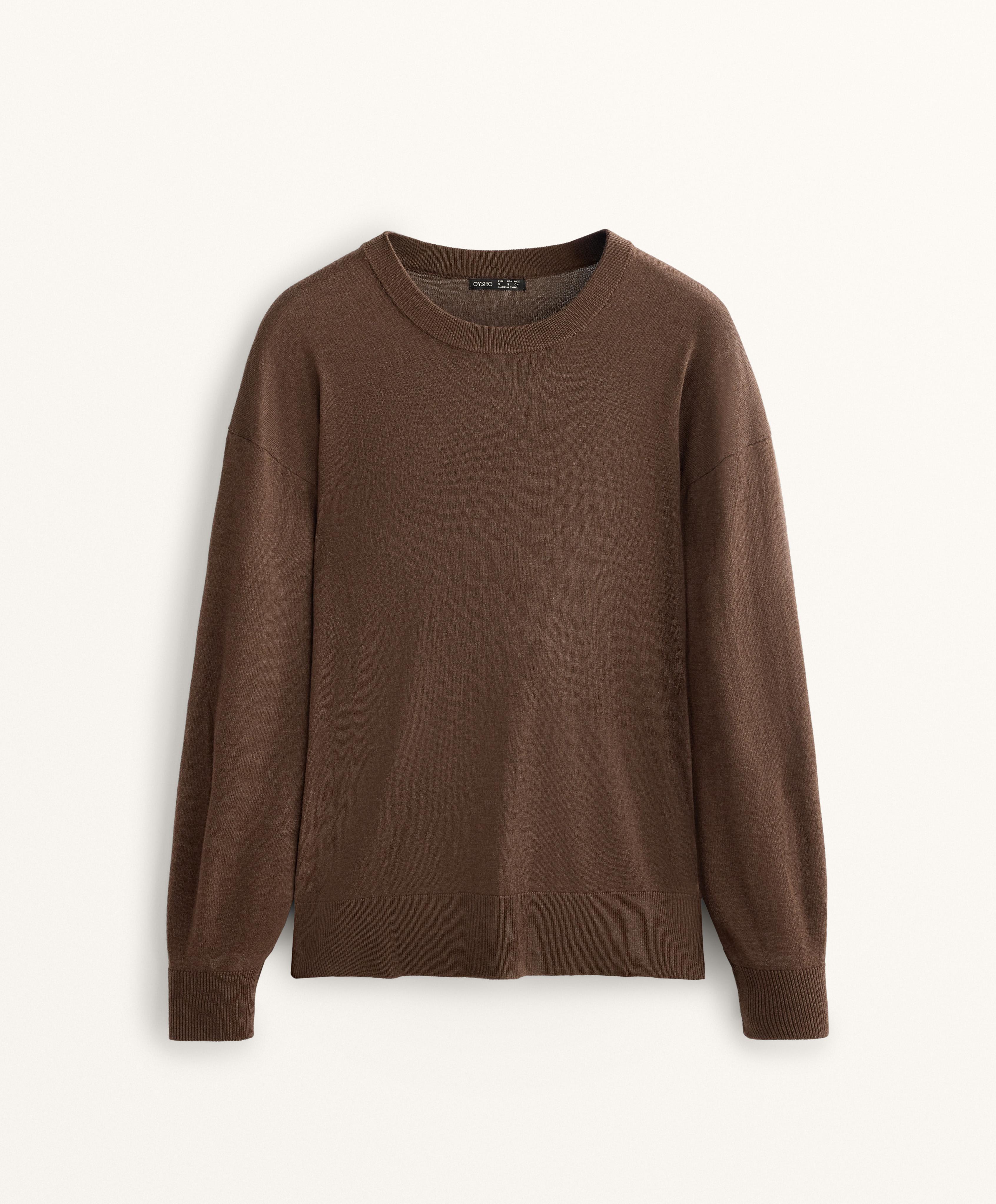 ROUND NECK KNIT JUMPER 10% CASHMERE