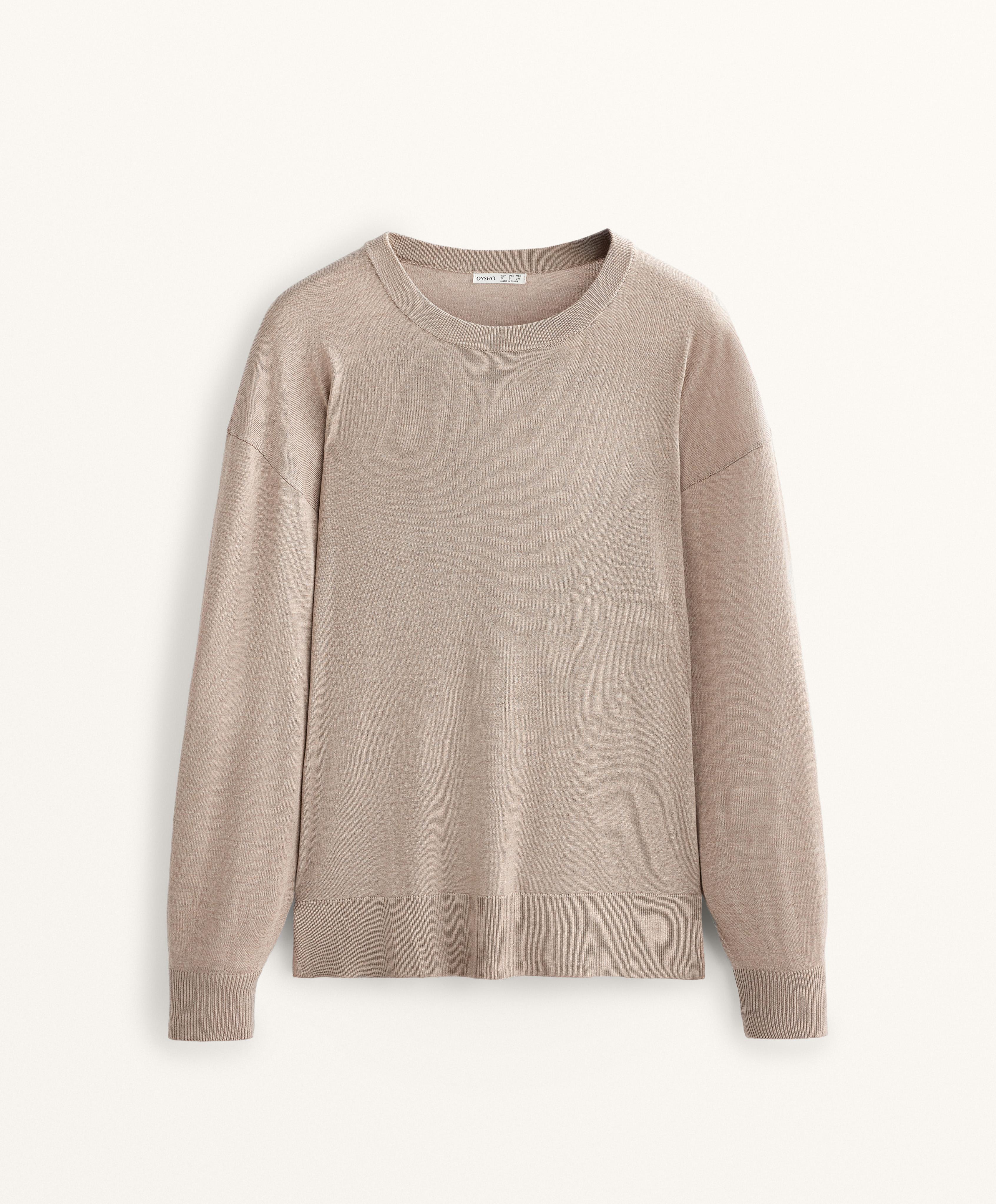 ROUND NECK KNIT JUMPER 10% CASHMERE