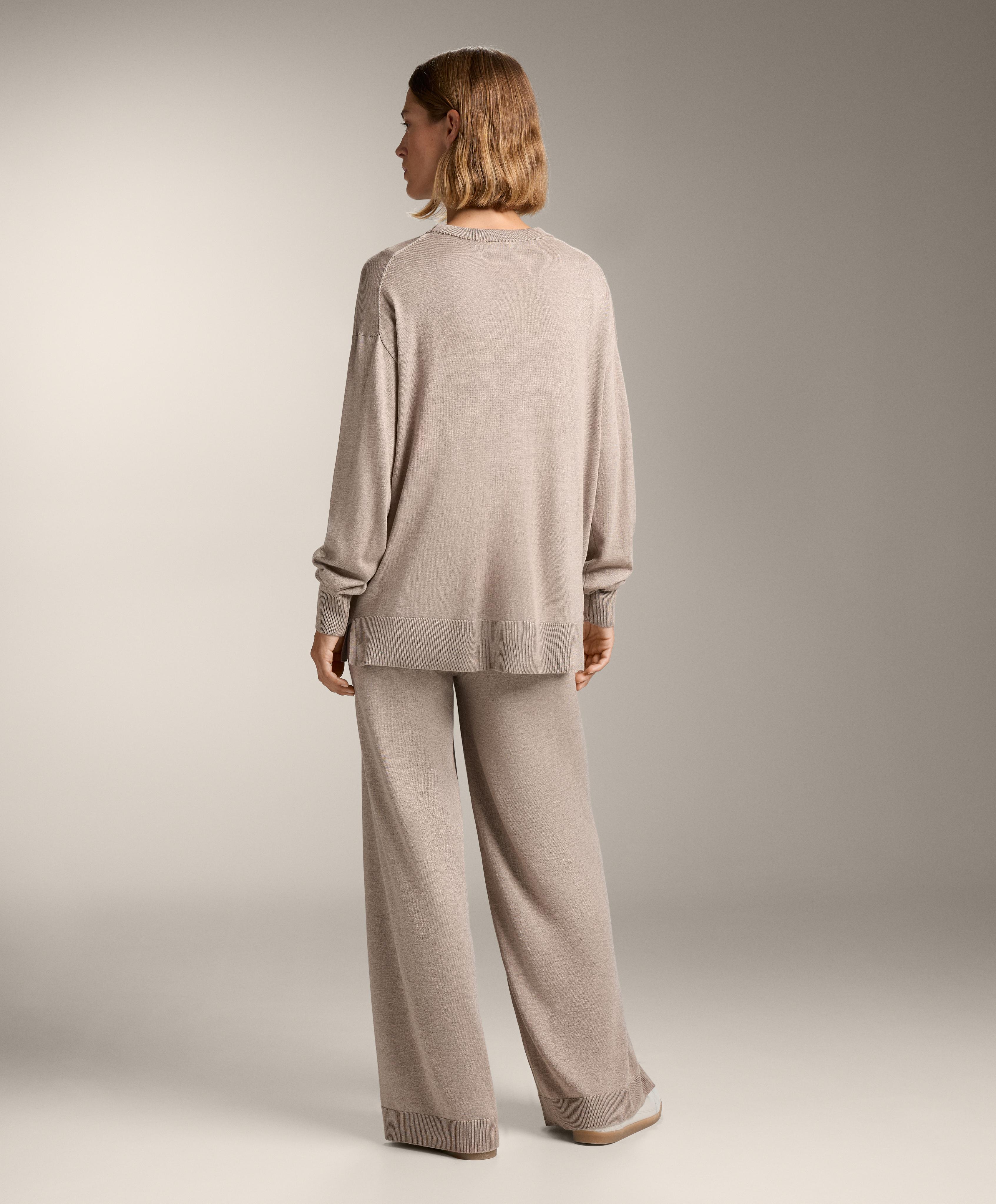 ROUND NECK KNIT JUMPER 10% CASHMERE