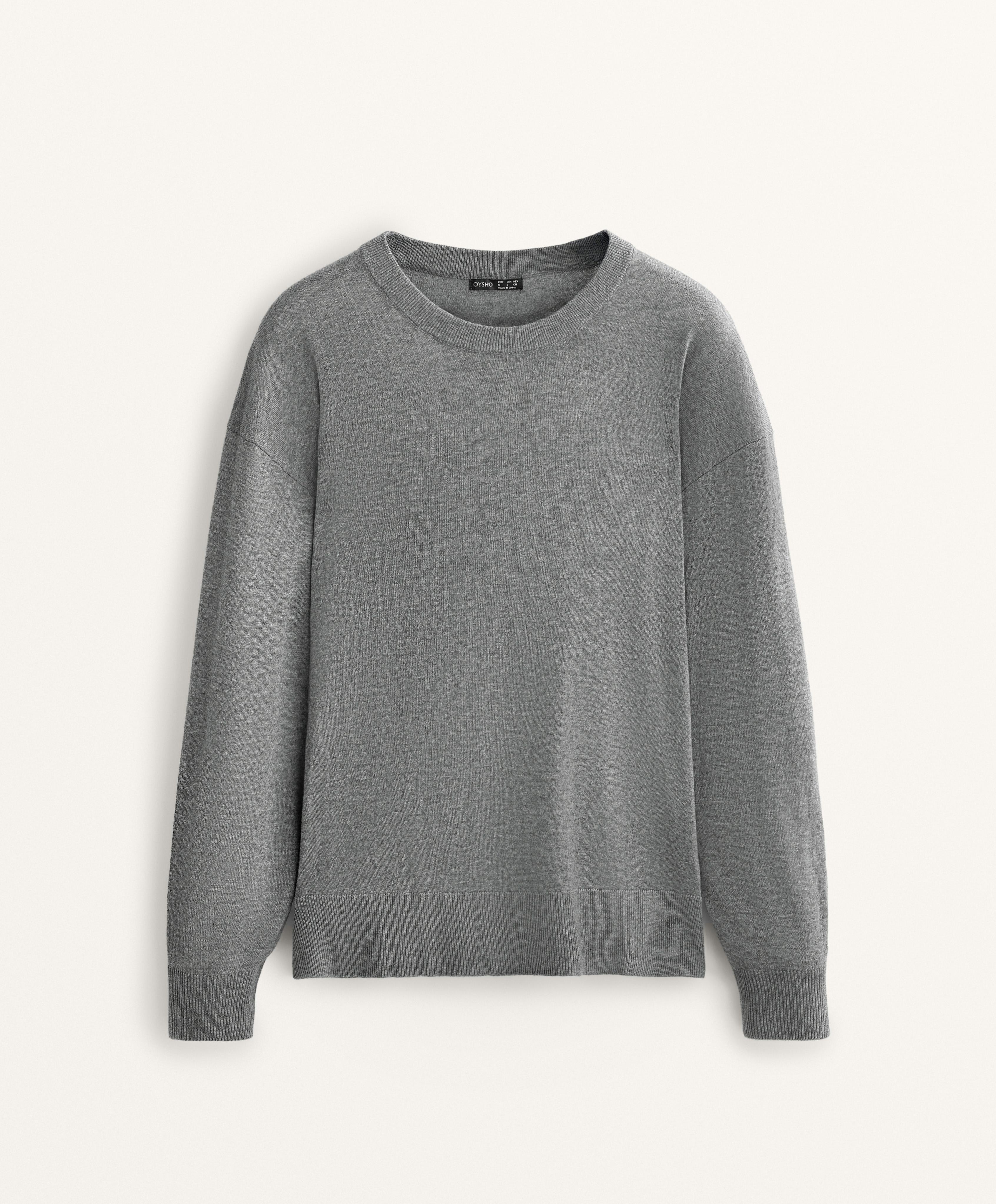 ROUND NECK KNIT JUMPER 10% CASHMERE