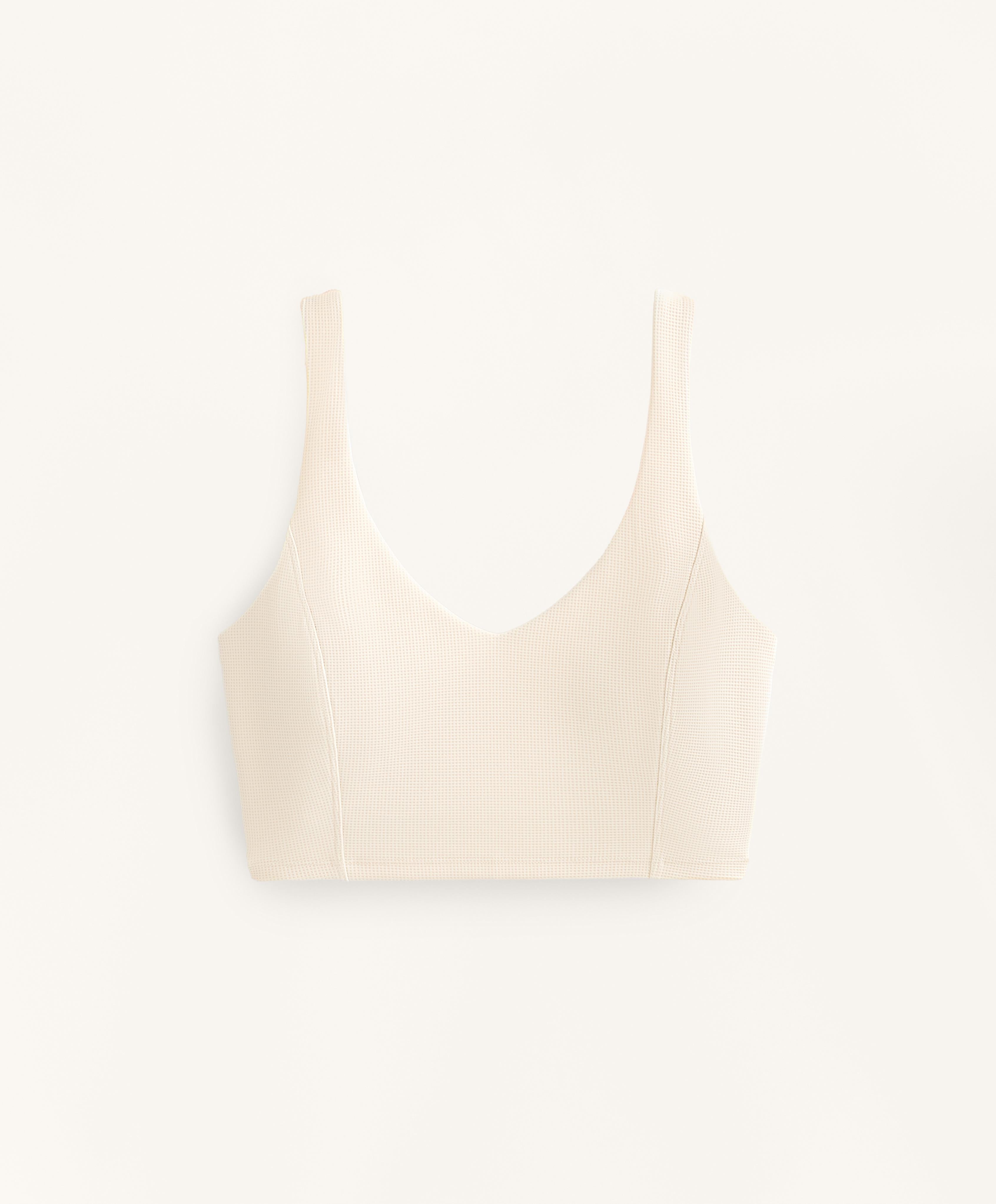 WAFFLE V NECK TOP
