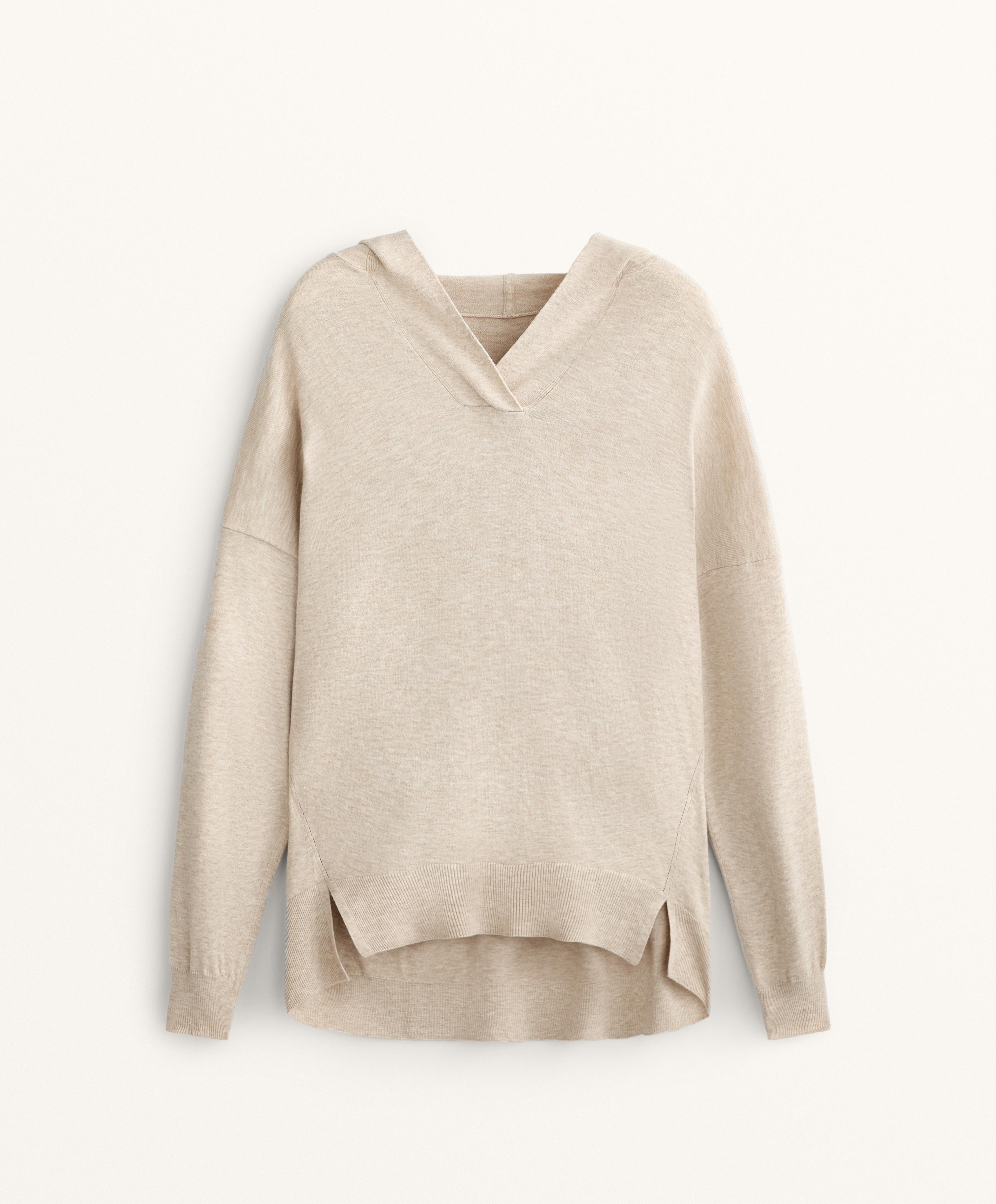 FINE KNIT HOODED JUMPER