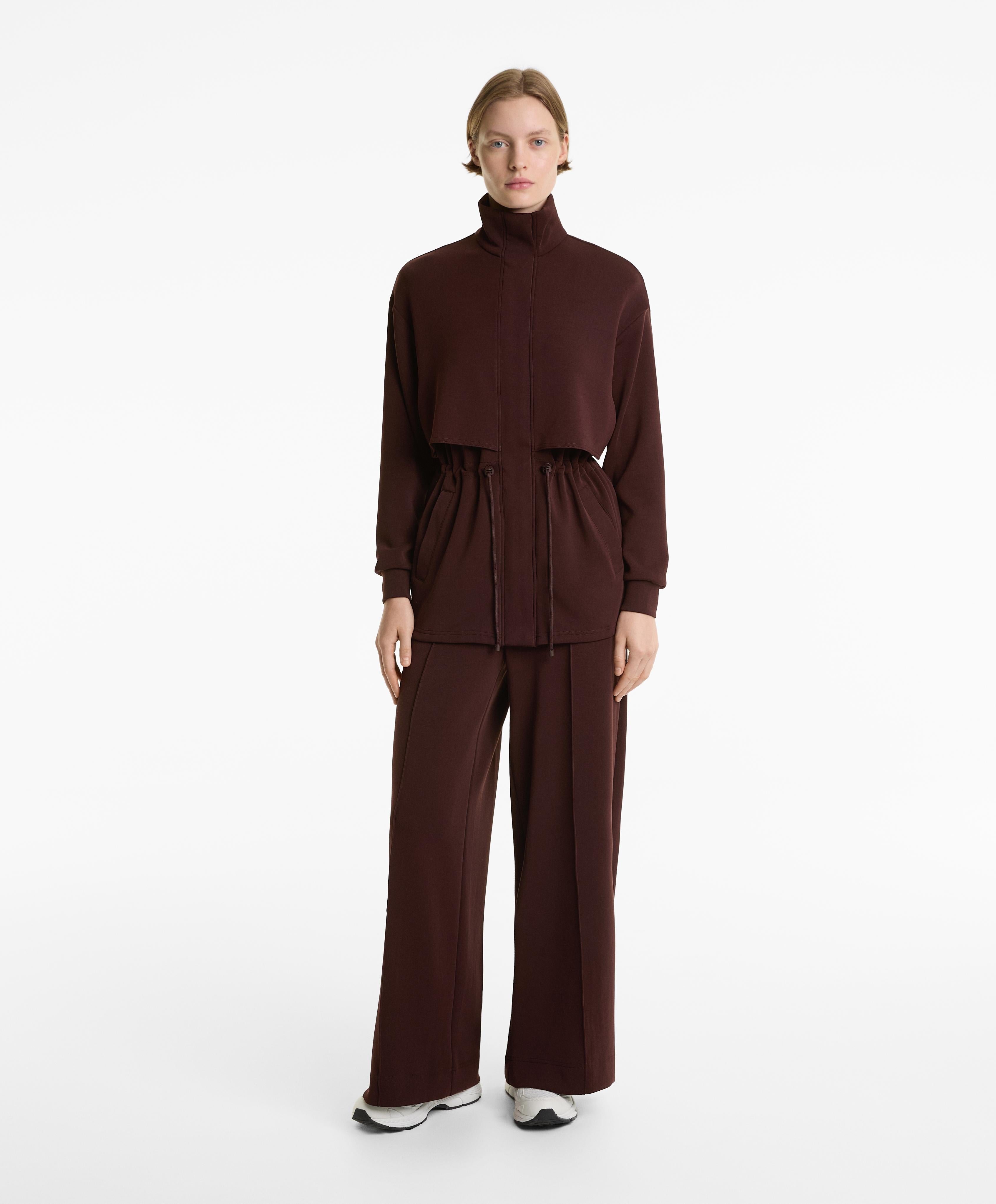 LONG SOFT FEEL MODAL JACKET WITH POCKETS