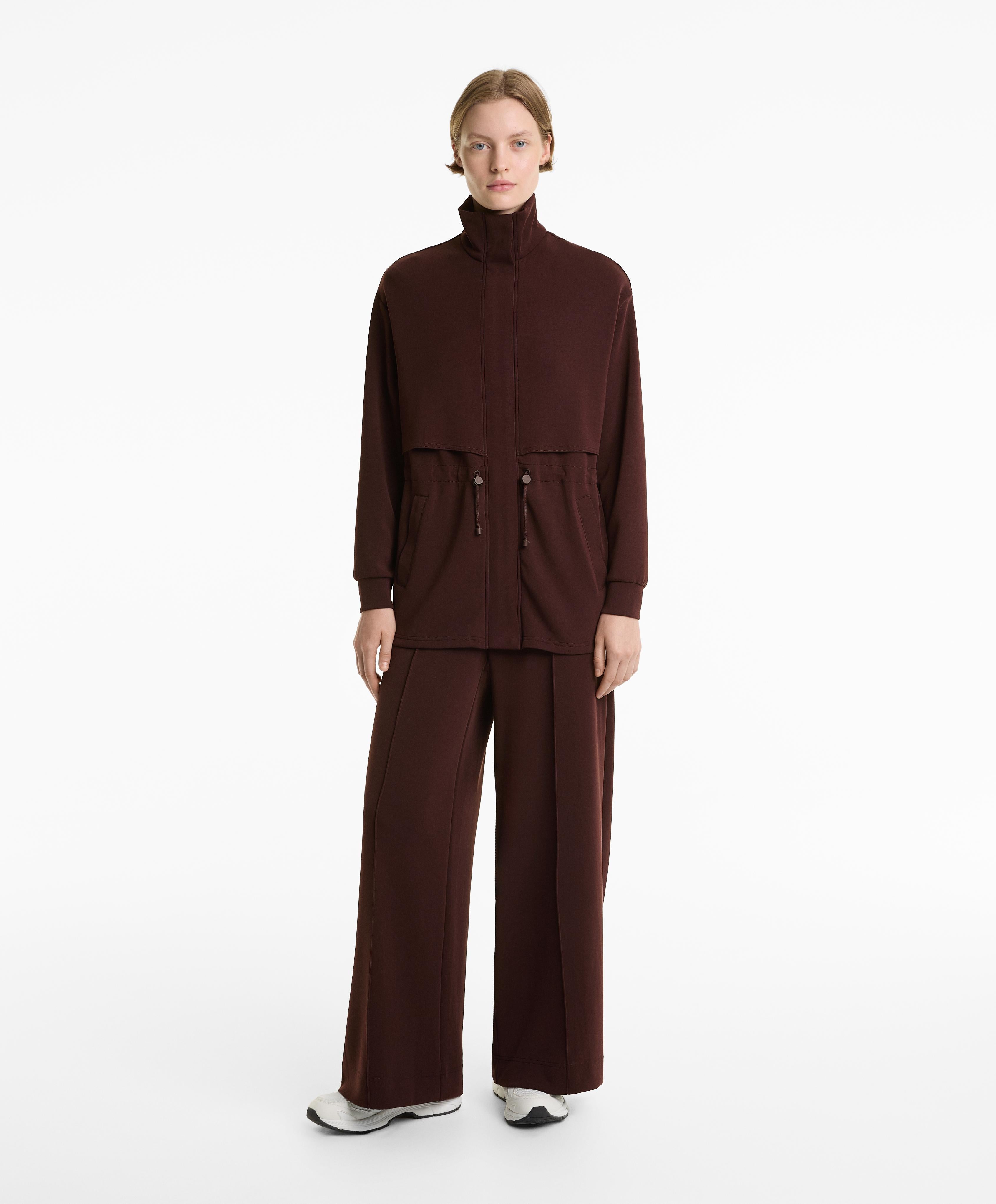 LONG SOFT FEEL MODAL JACKET WITH POCKETS