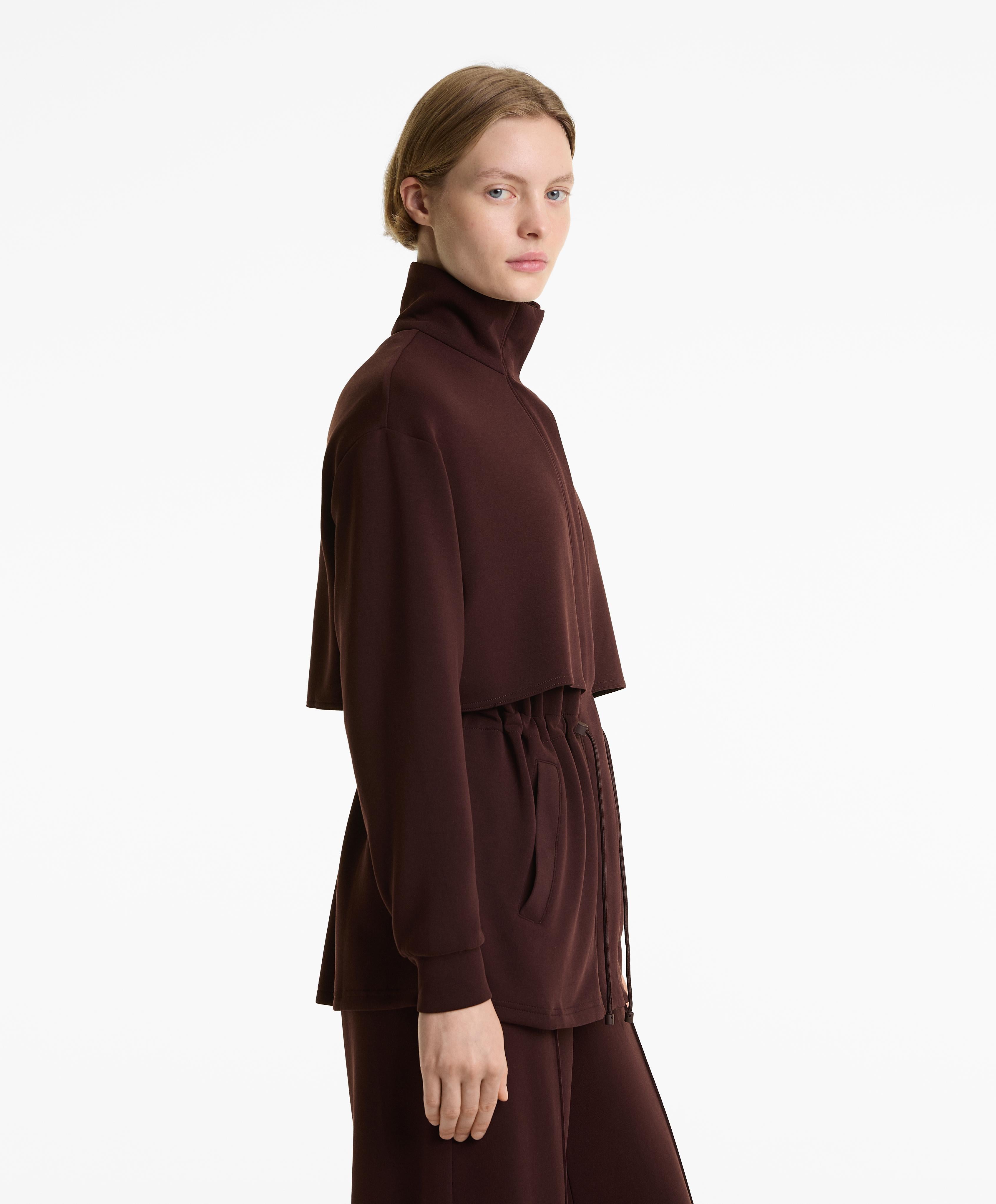 LONG SOFT FEEL MODAL JACKET WITH POCKETS