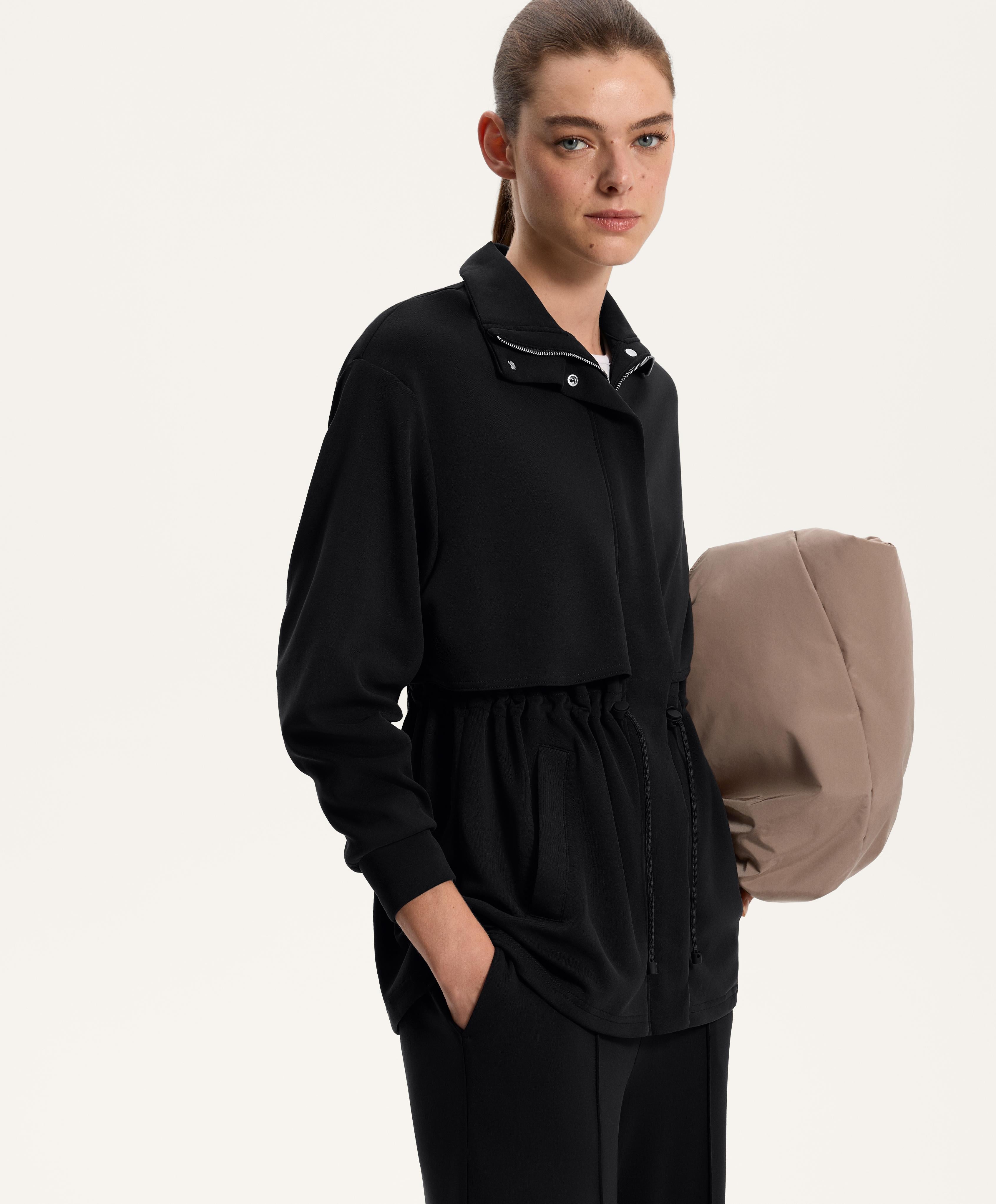 LONG SOFT FEEL MODAL JACKET WITH POCKETS
