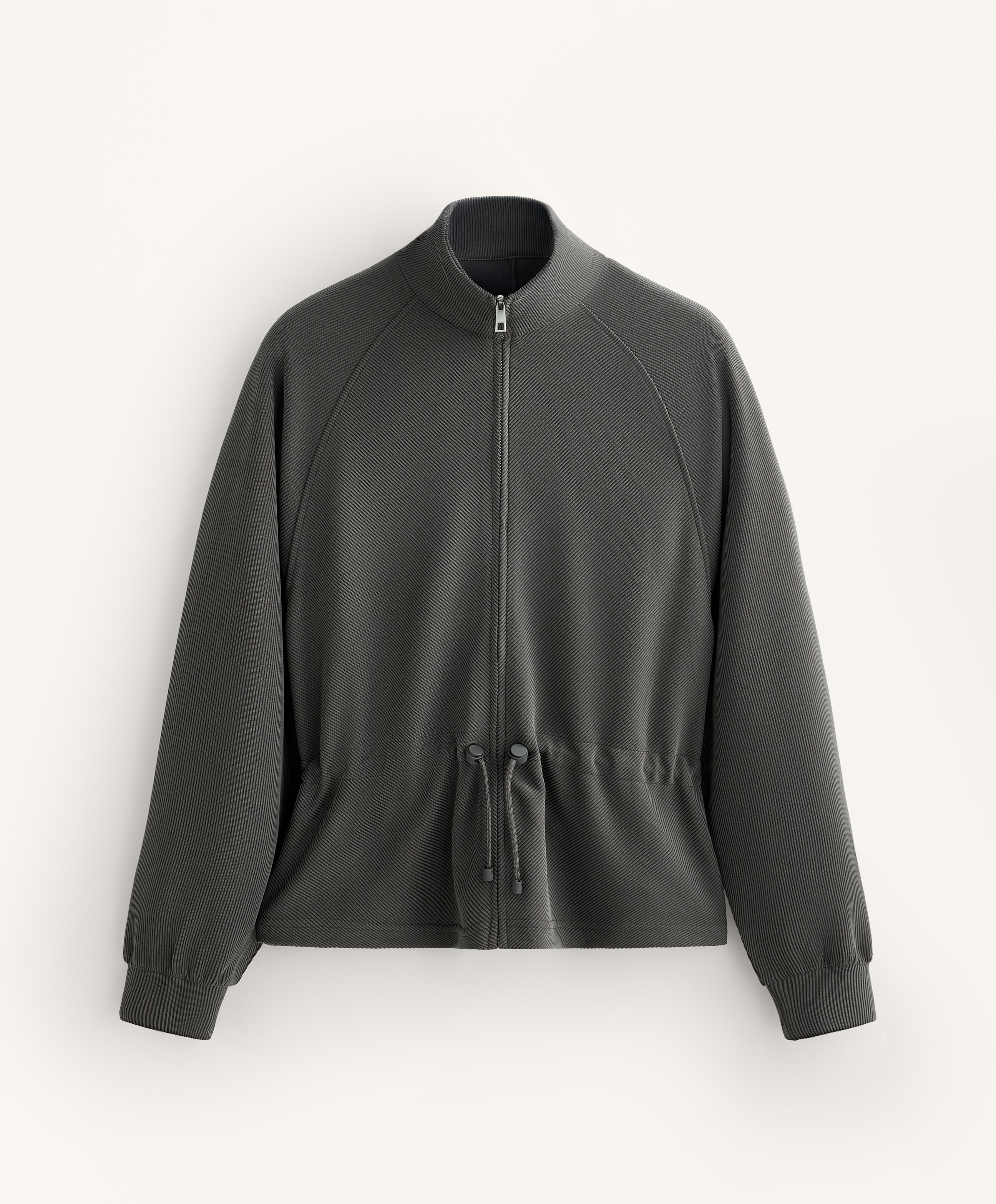 ADJUSTABLE WAIST RIB JACKET 29% MODAL