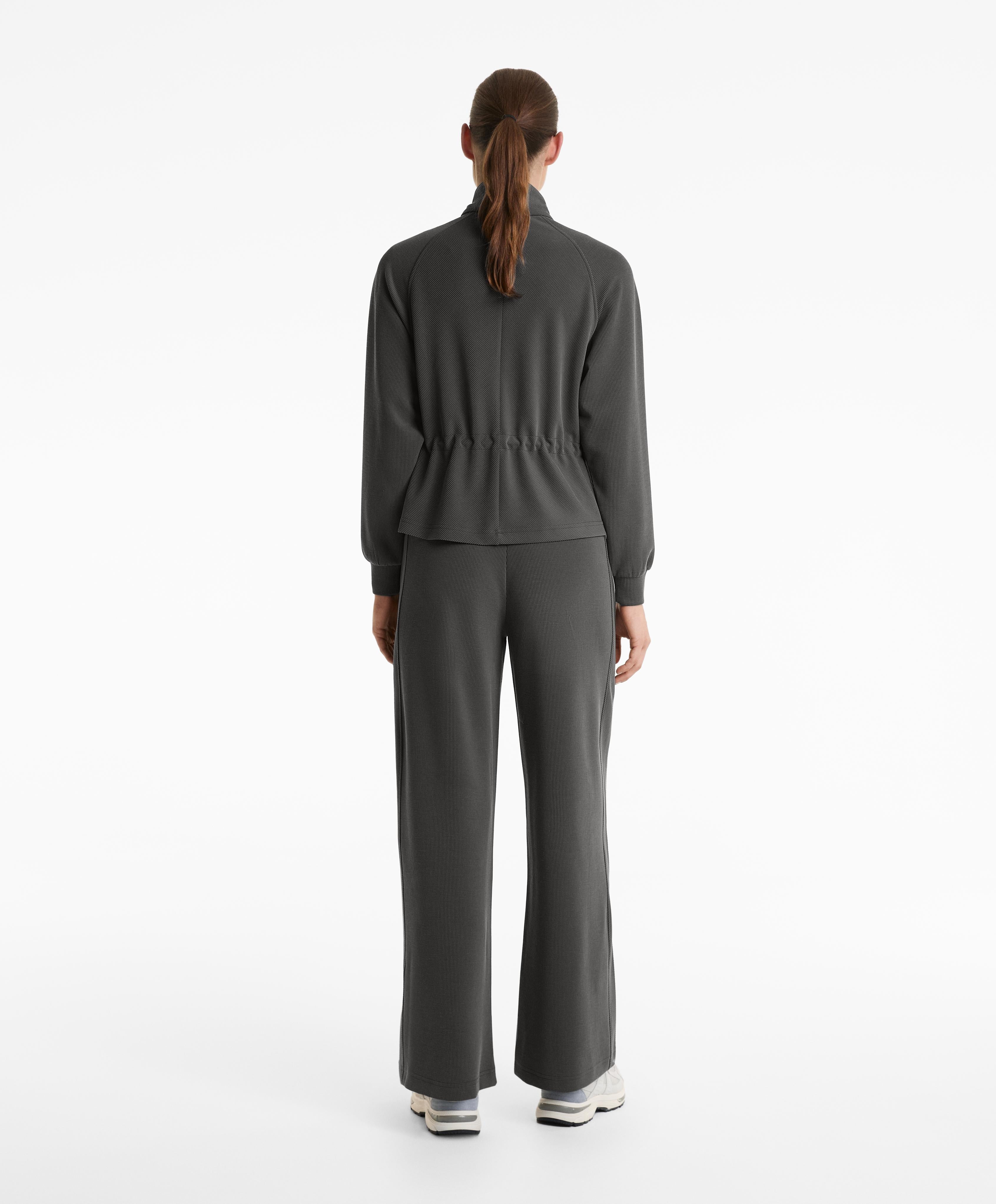 ADJUSTABLE WAIST RIB JACKET 29% MODAL