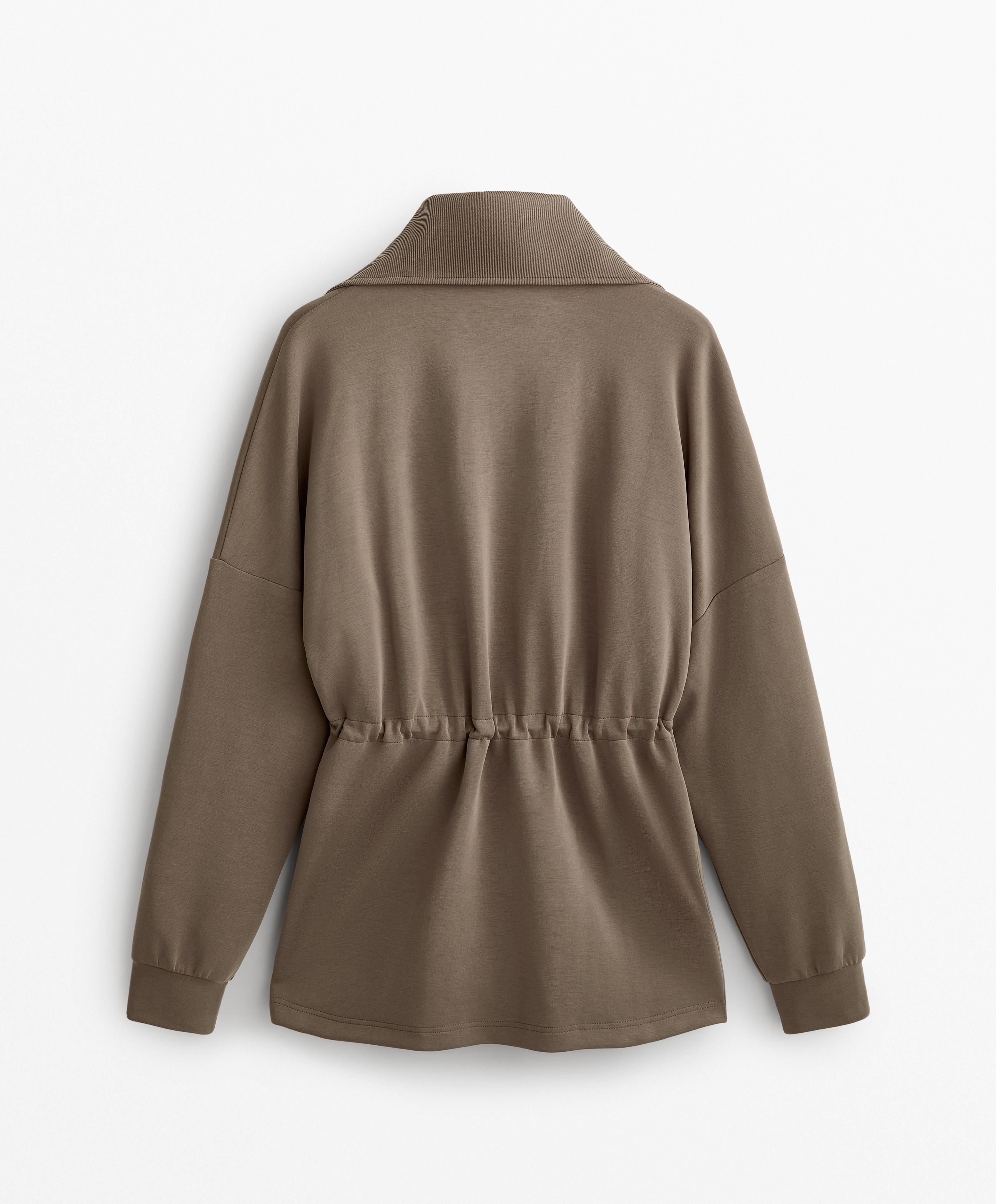 SOFT TOUCH HALF ZIP SWEATSHIRT WITH MODAL
