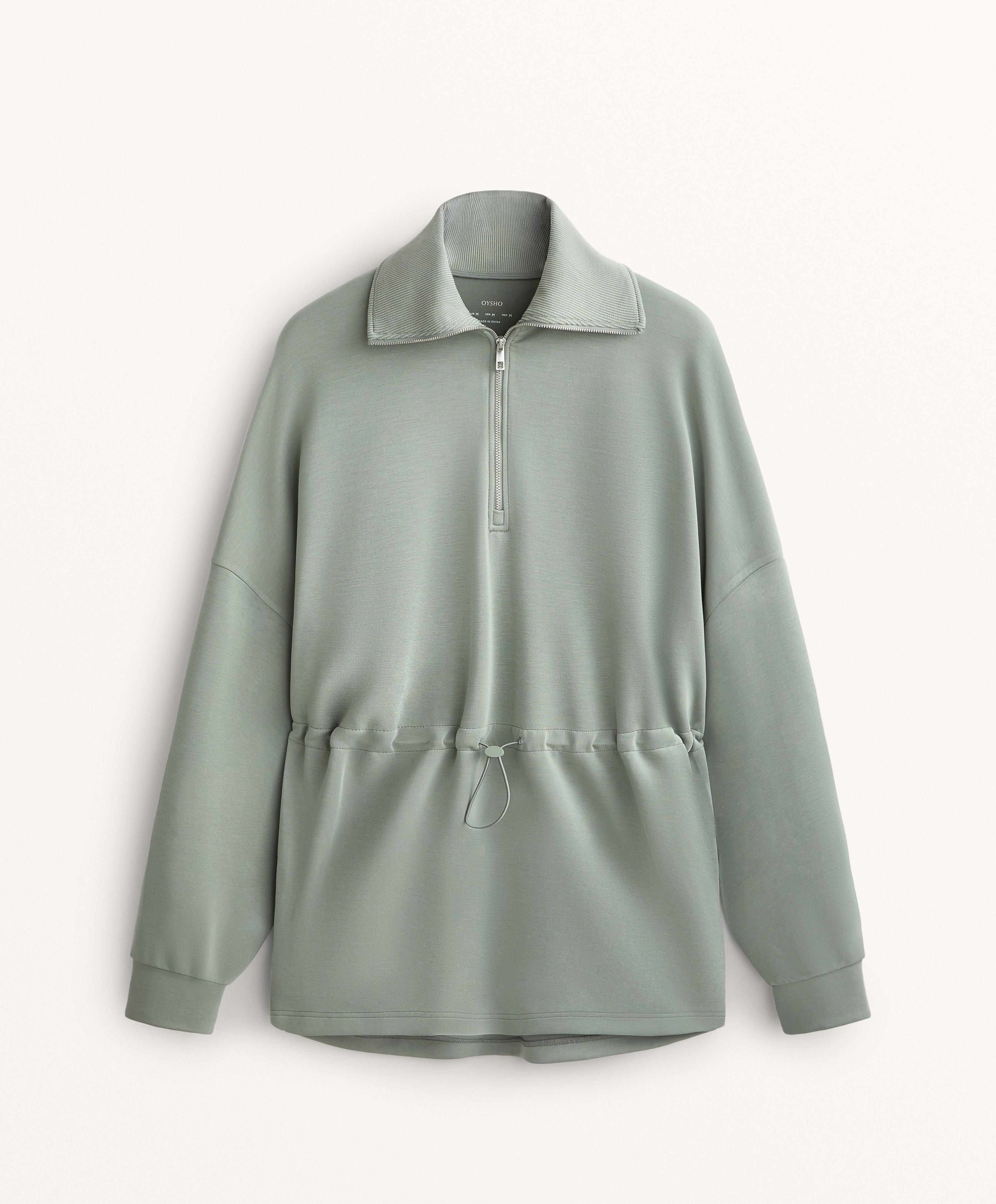 SOFT TOUCH HALF ZIP SWEATSHIRT WITH MODAL