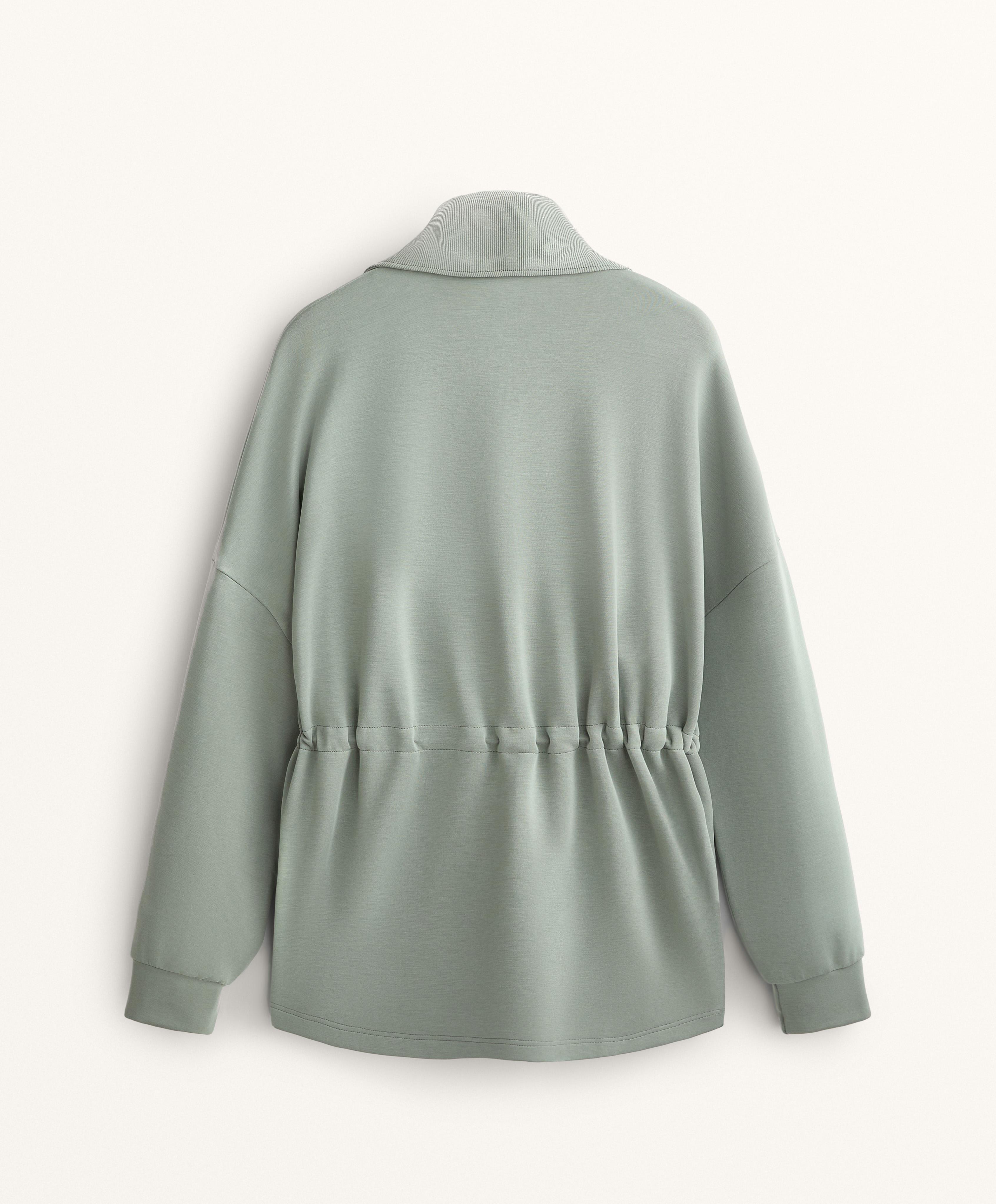 SOFT TOUCH HALF ZIP SWEATSHIRT WITH MODAL