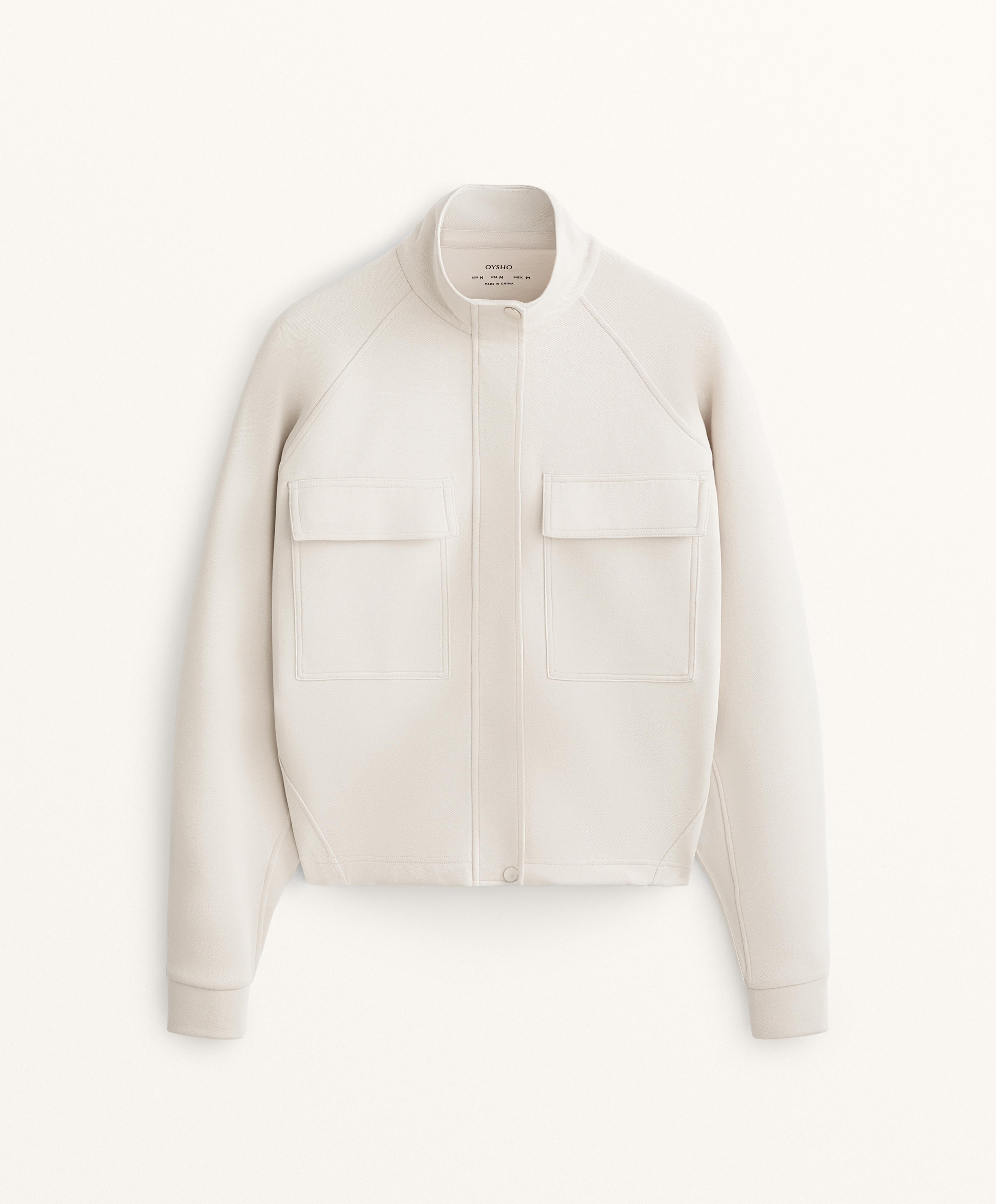PIQUE POCKETS JACKET WITH COTTON