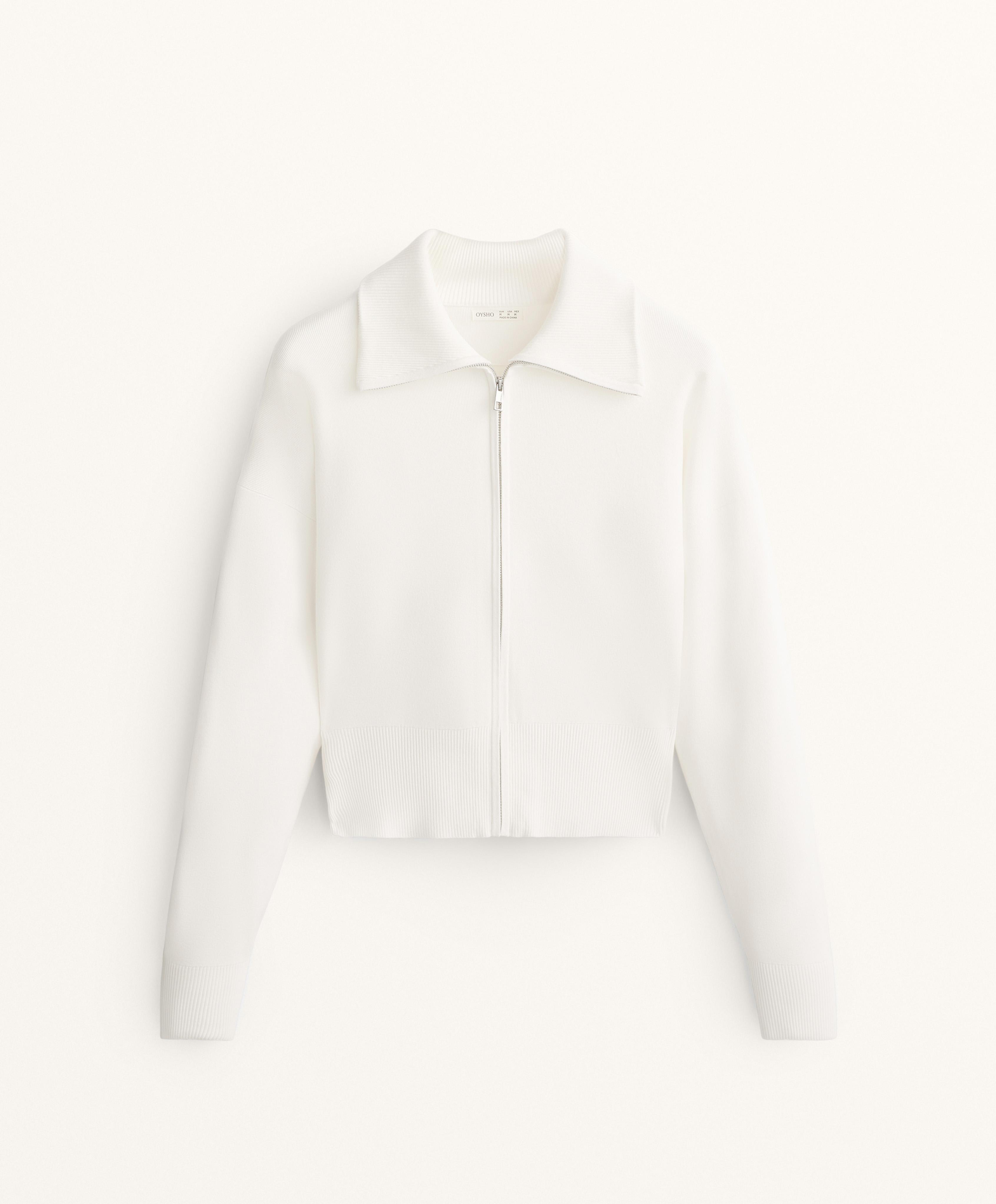 HIGH NECK KNIT JACKET
