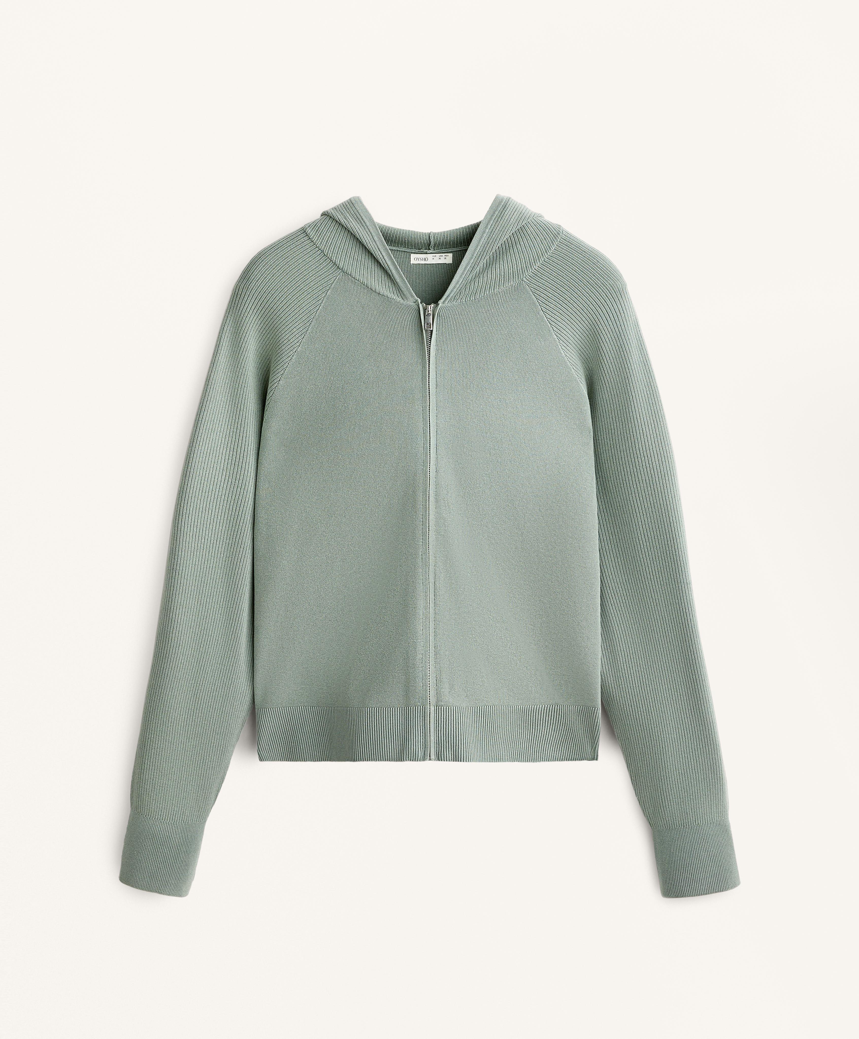 HOODED KNIT JACKET