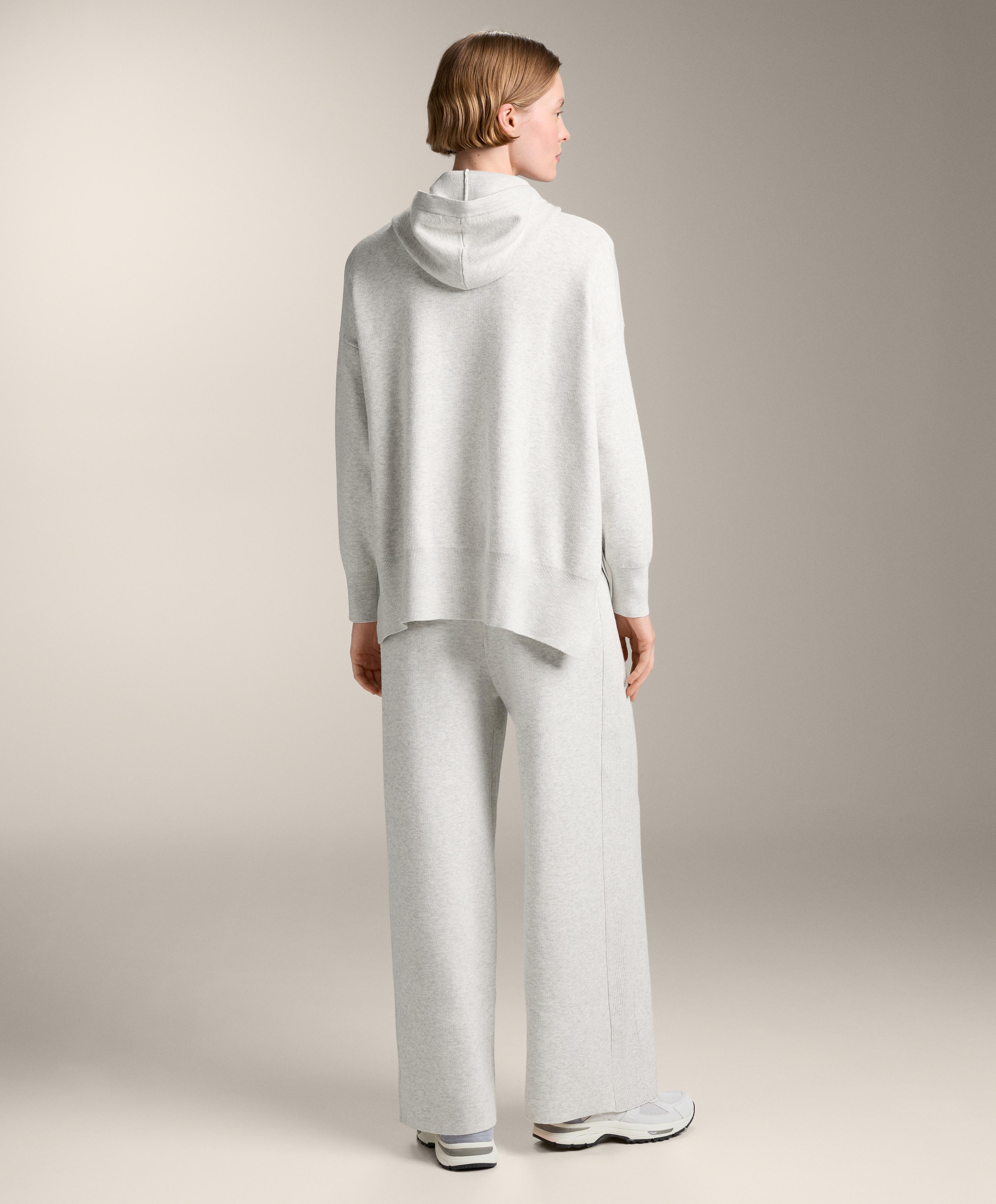 LONG KNIT HOODED JACKET