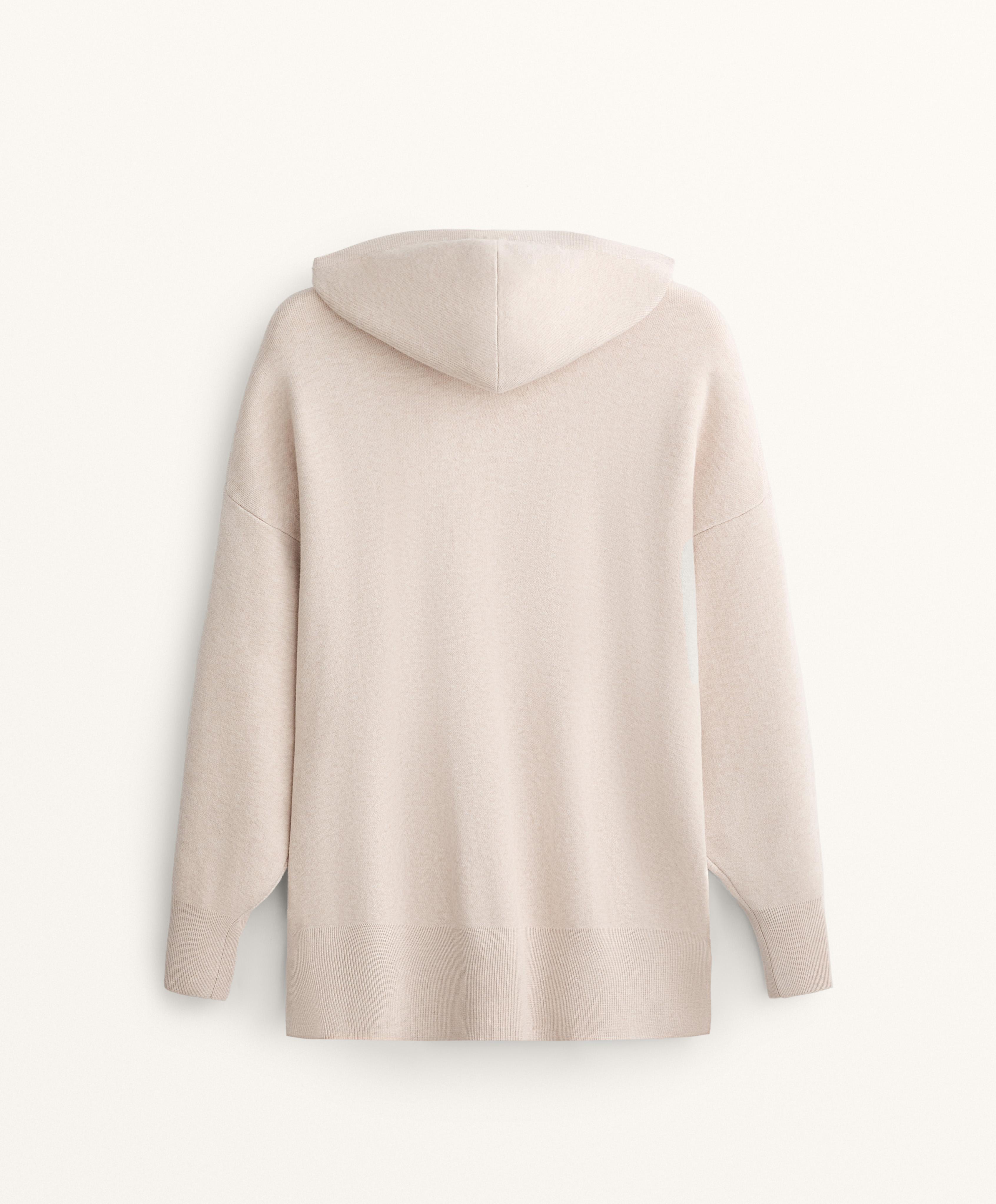 LONG KNIT HOODED JUMPER