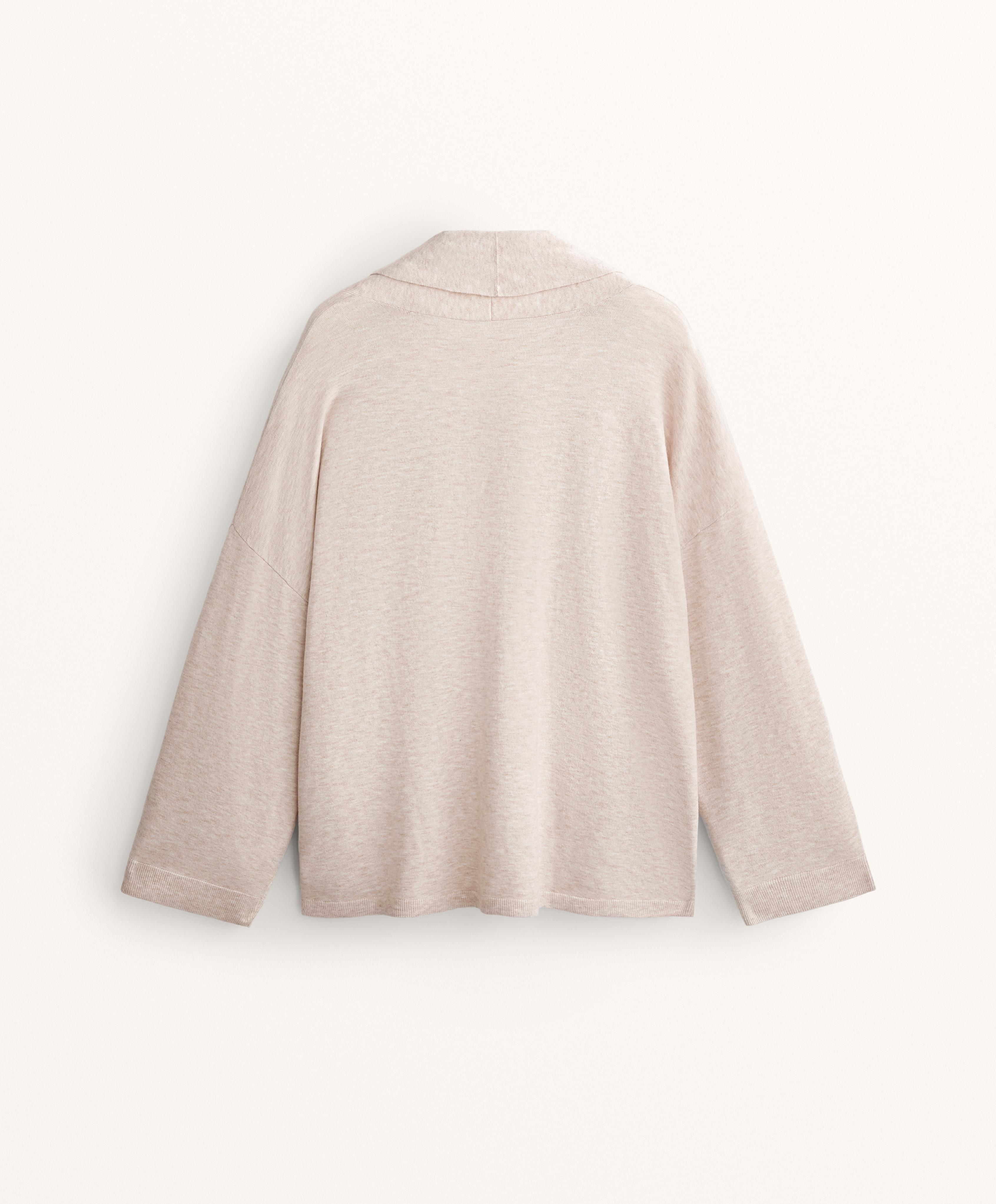 LAPEL COLLAR KNIT CARDIGAN